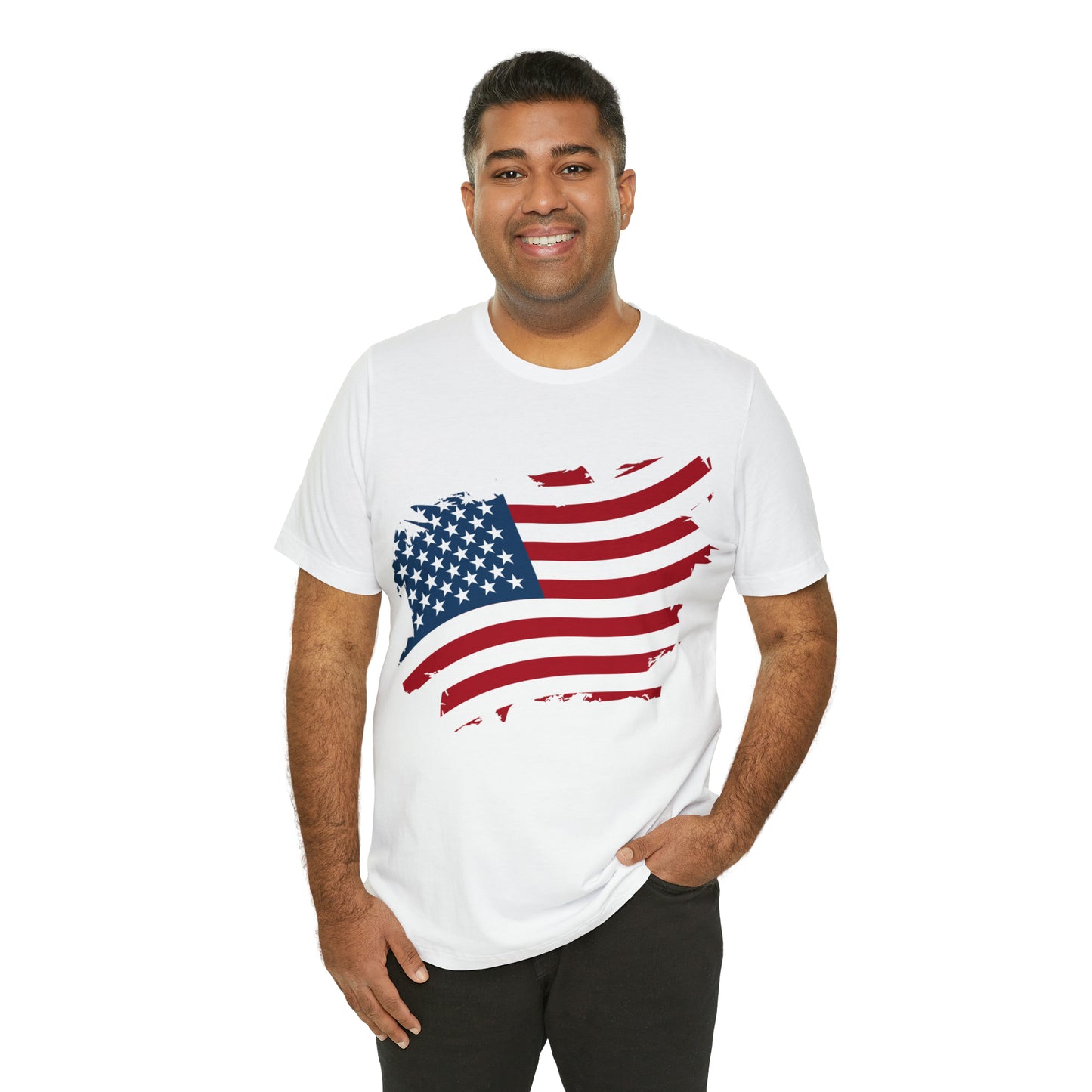 USA Flag Unisex Jersey Short Sleeve Tee Shirt