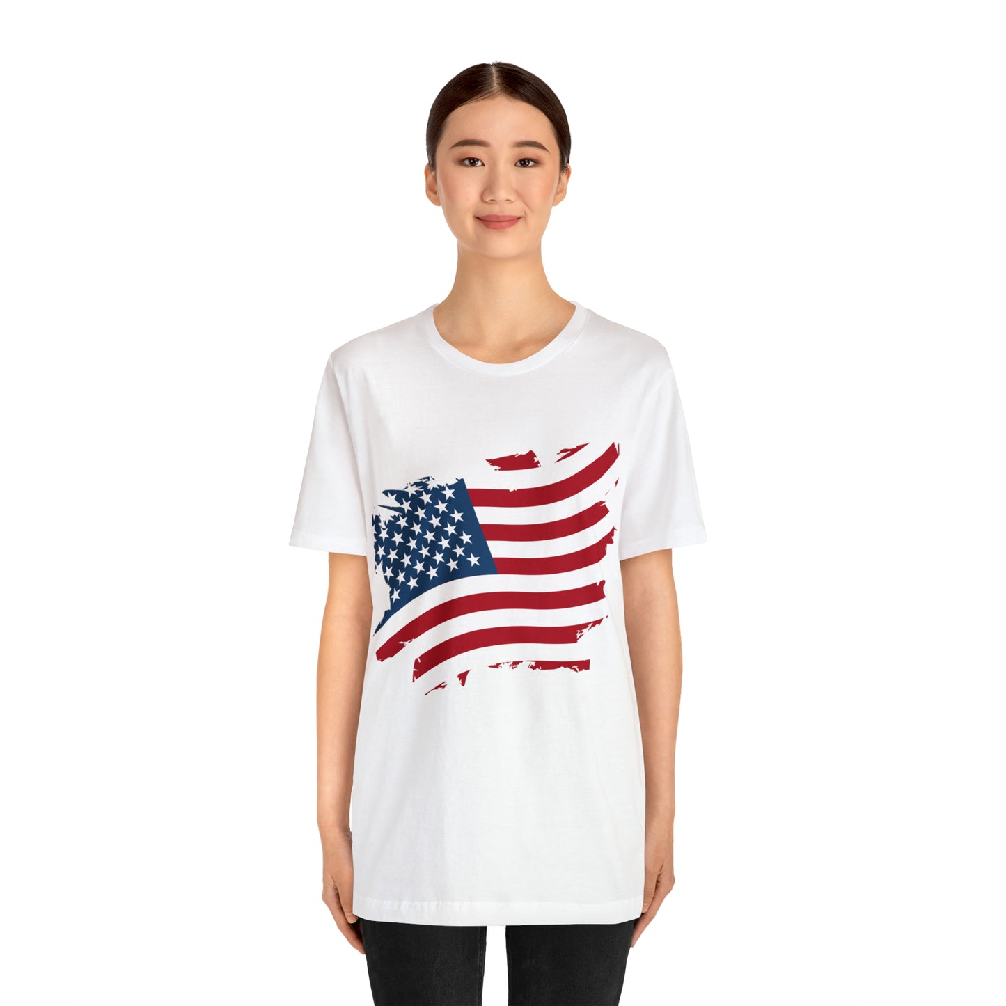 USA Flag Unisex Jersey Short Sleeve Tee Shirt