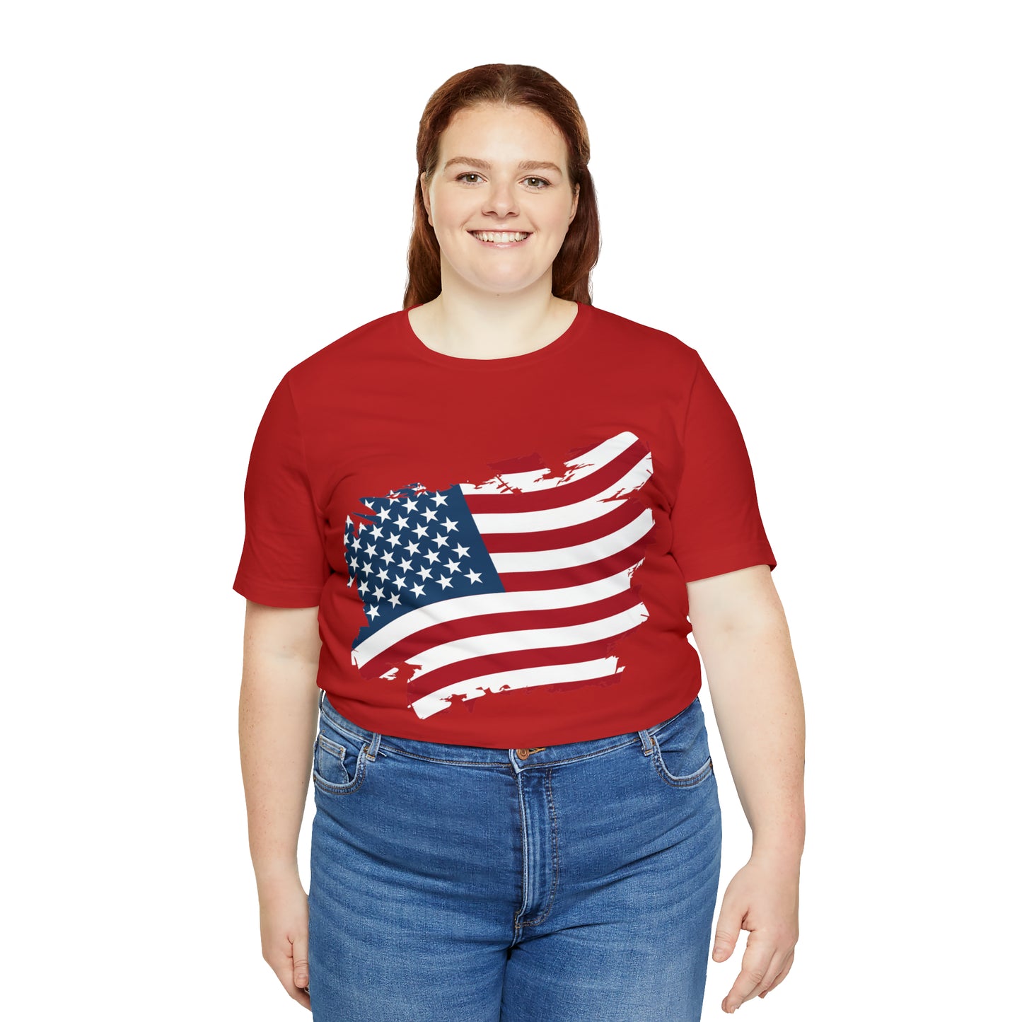 USA Flag Unisex Jersey Short Sleeve Tee Shirt