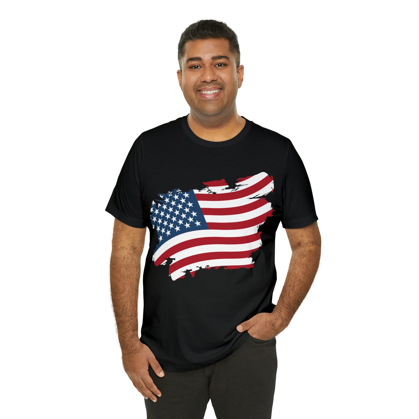 USA Flag Unisex Jersey Short Sleeve Tee Shirt