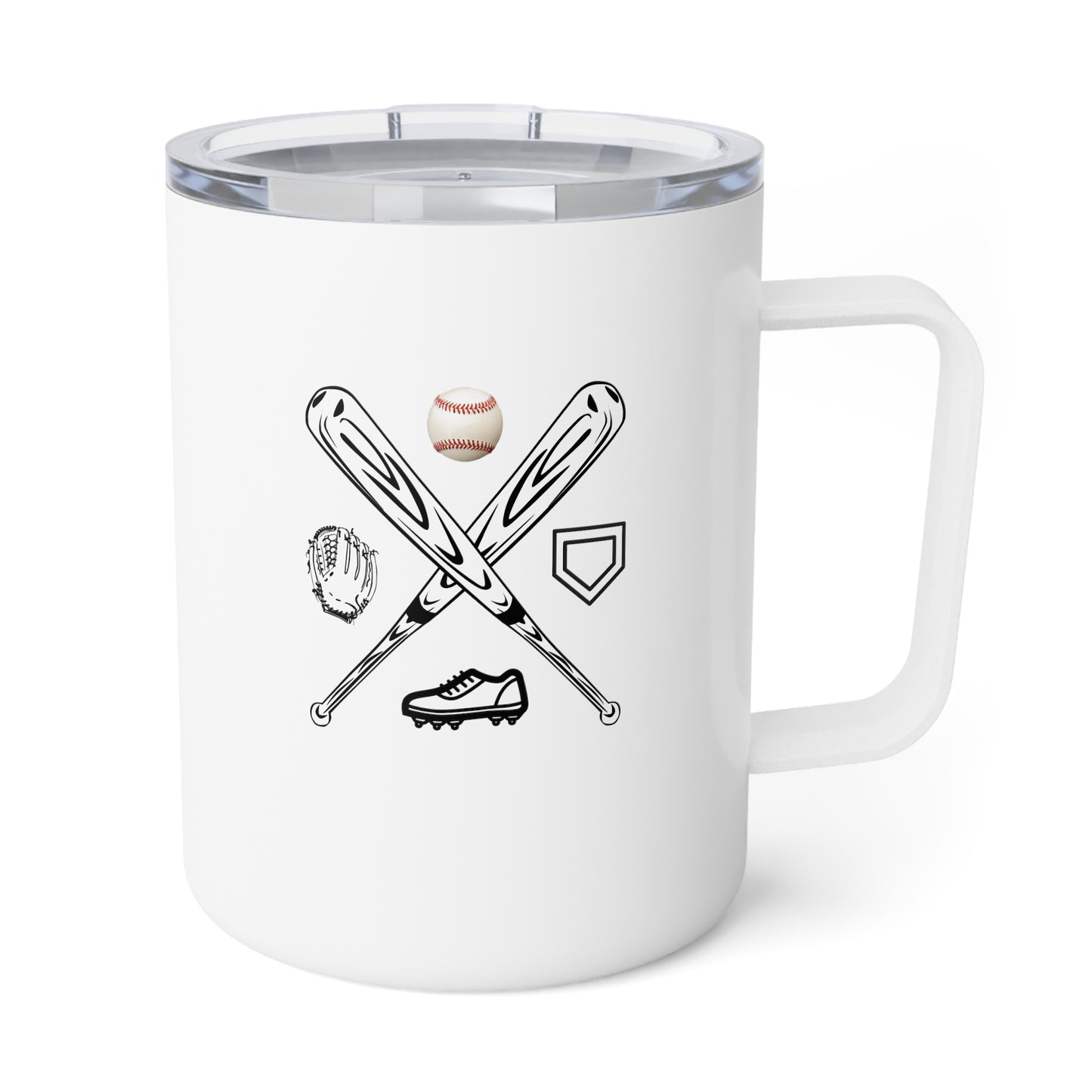 Insulated Coffee Mug, 10oz All About Baseball