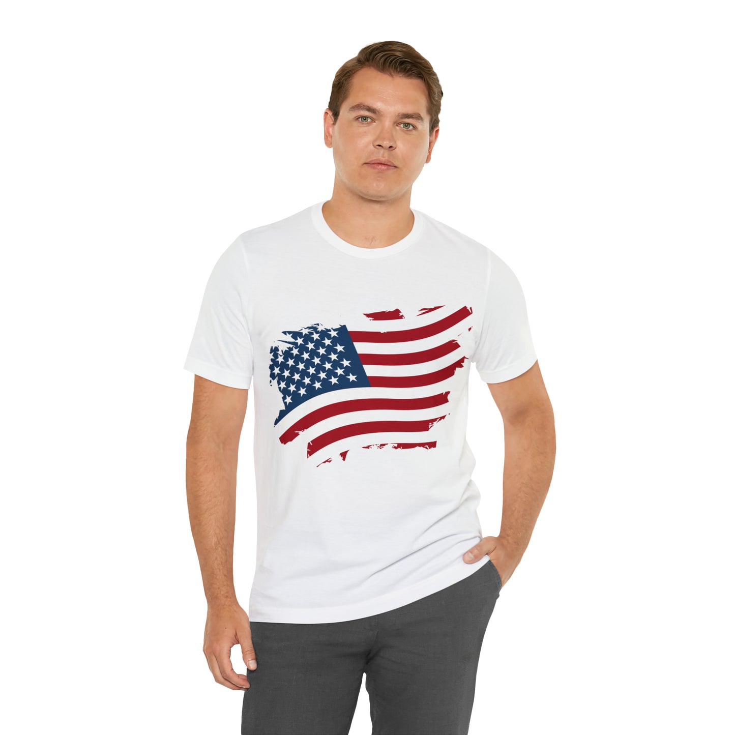 USA Flag Unisex Jersey Short Sleeve Tee Shirt