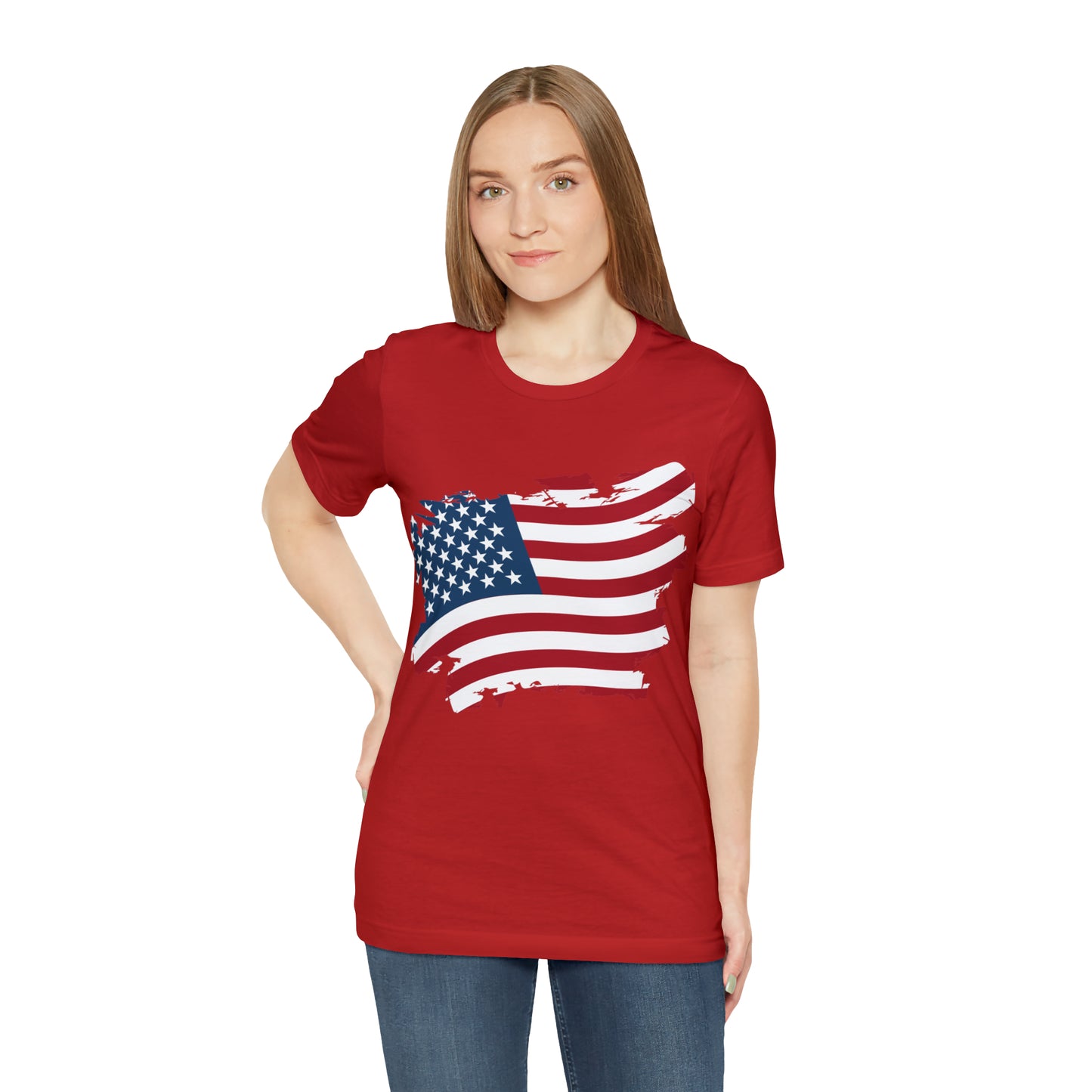 USA Flag Unisex Jersey Short Sleeve Tee Shirt