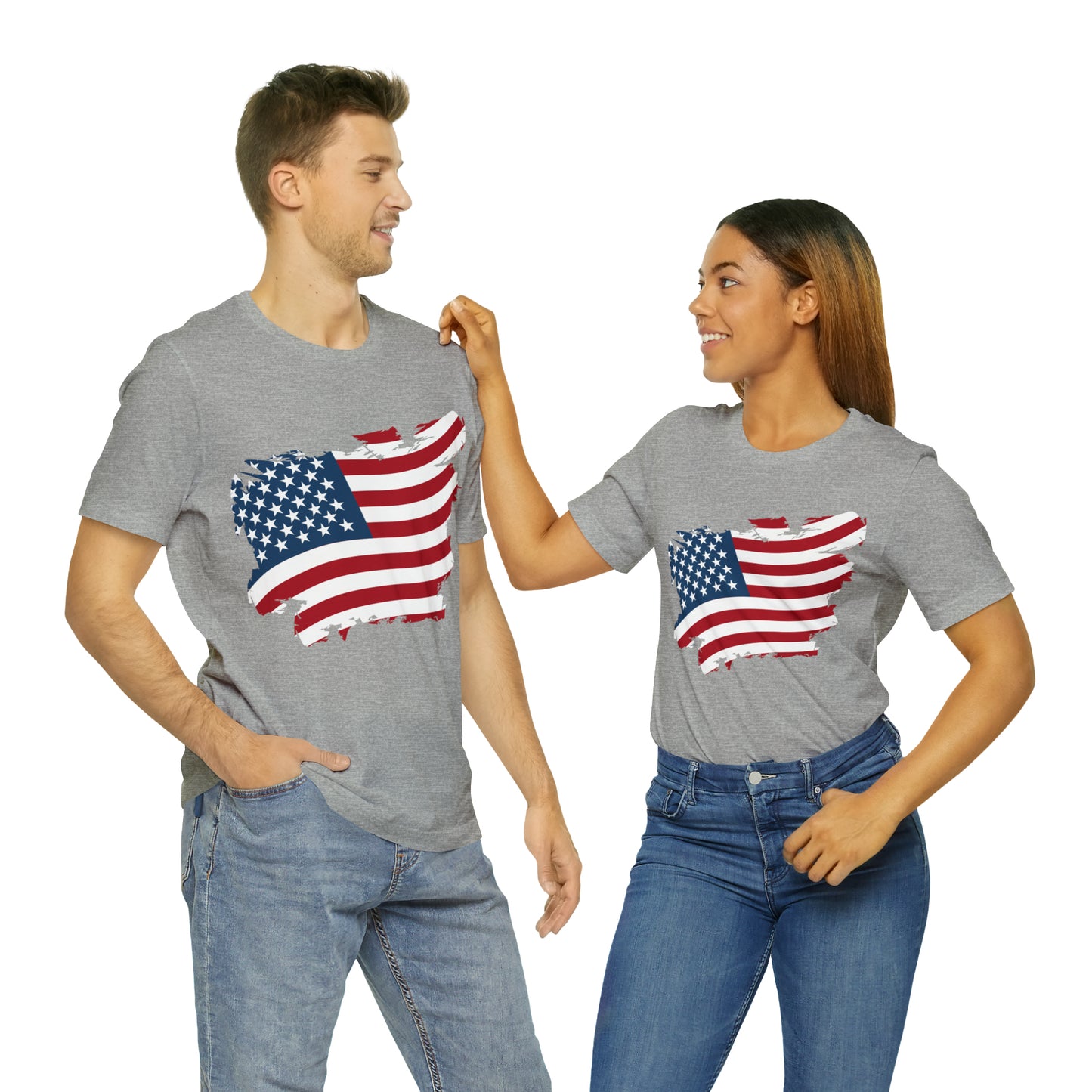 USA Flag Unisex Jersey Short Sleeve Tee Shirt