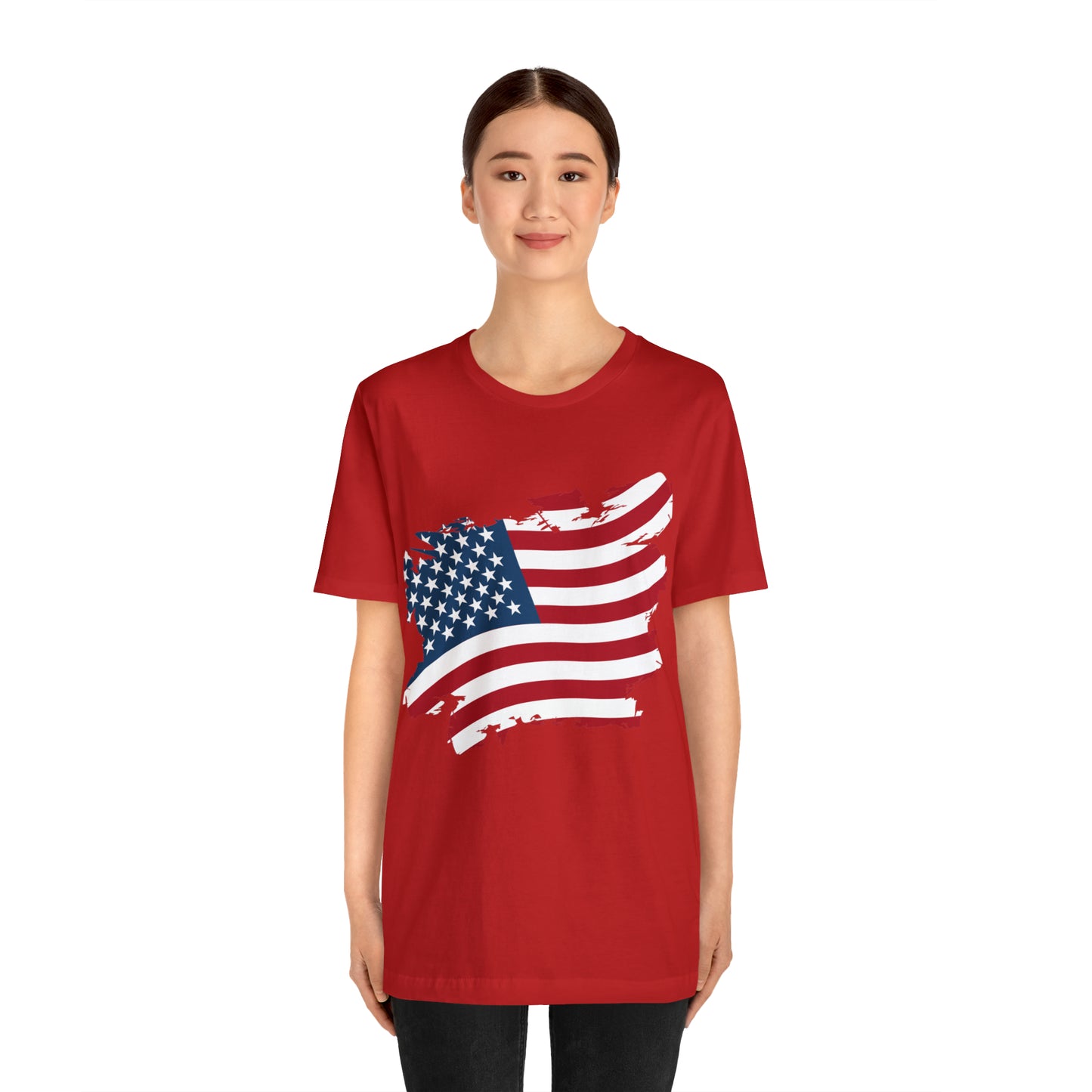 USA Flag Unisex Jersey Short Sleeve Tee Shirt