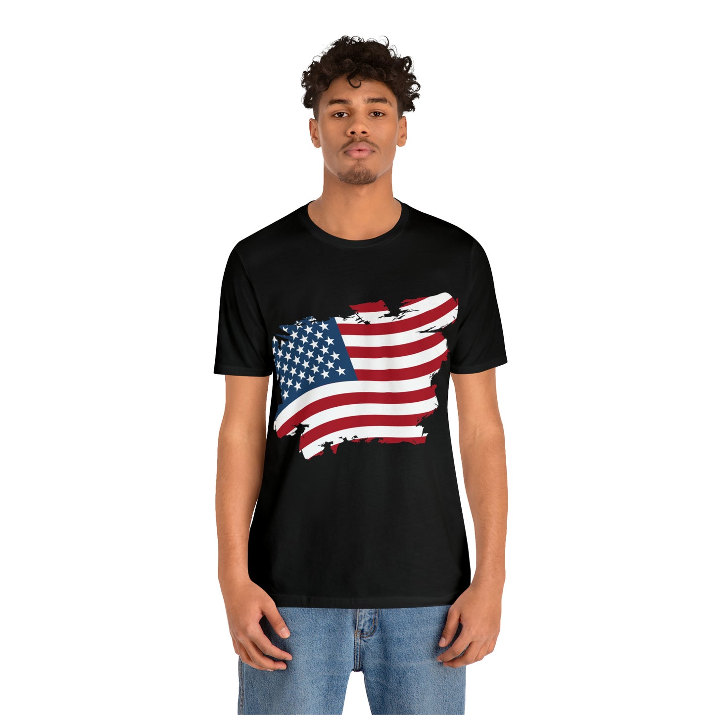 USA Flag Unisex Jersey Short Sleeve Tee Shirt