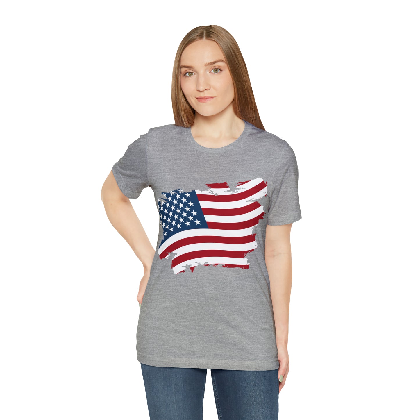 USA Flag Unisex Jersey Short Sleeve Tee Shirt