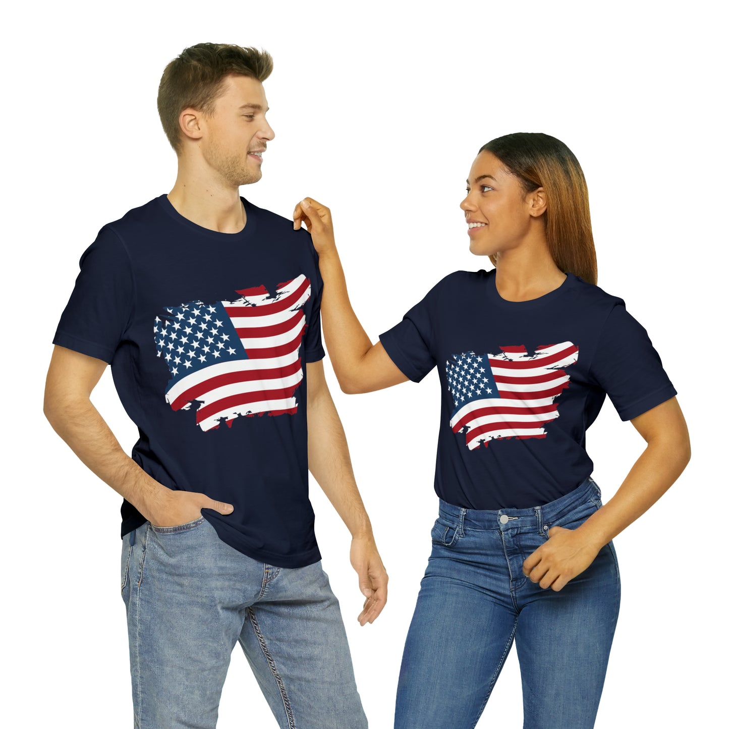 USA Flag Unisex Jersey Short Sleeve Tee Shirt