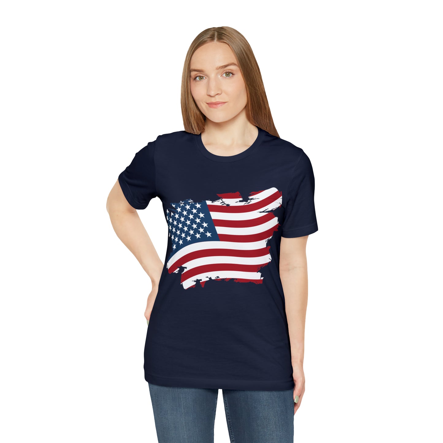 USA Flag Unisex Jersey Short Sleeve Tee Shirt