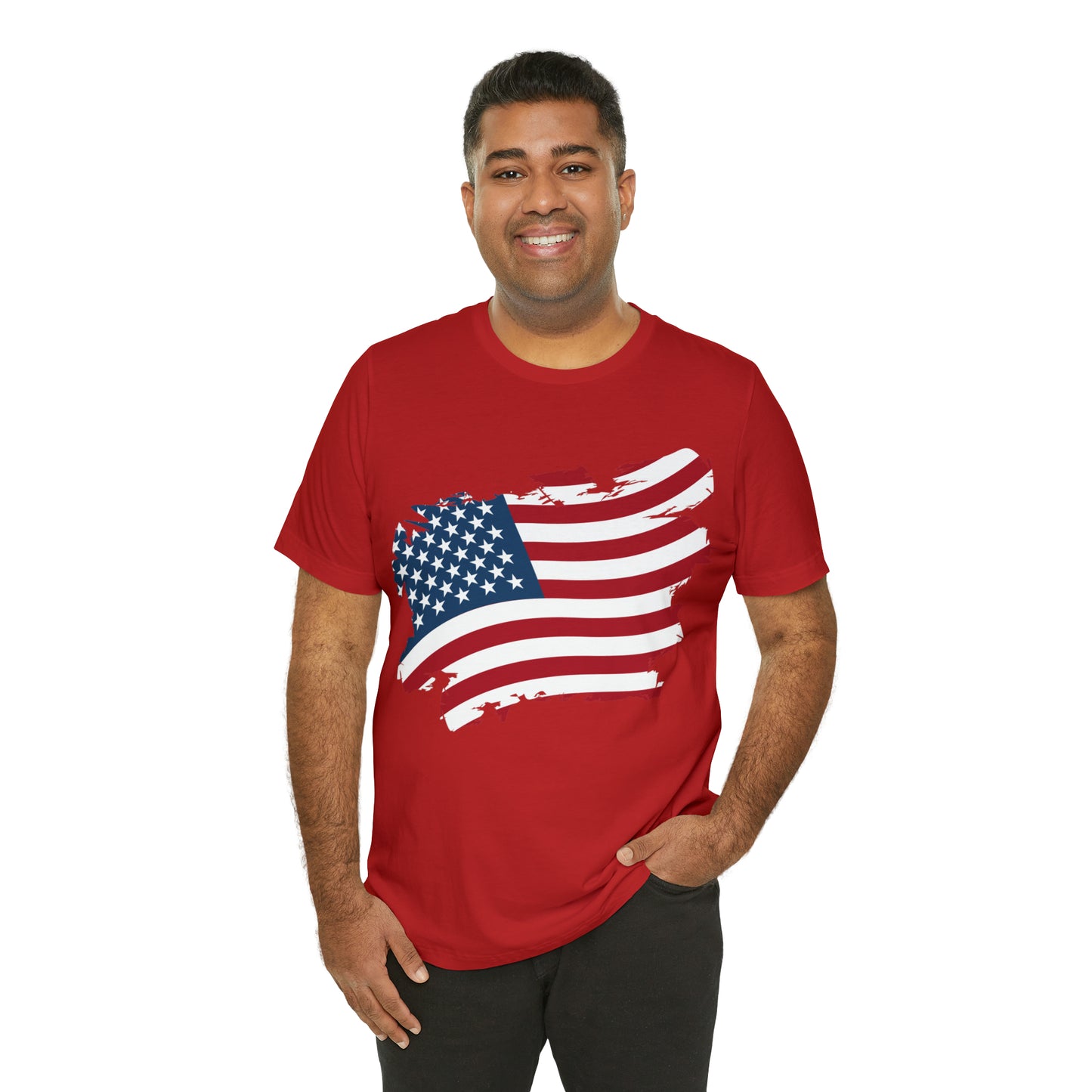 USA Flag Unisex Jersey Short Sleeve Tee Shirt