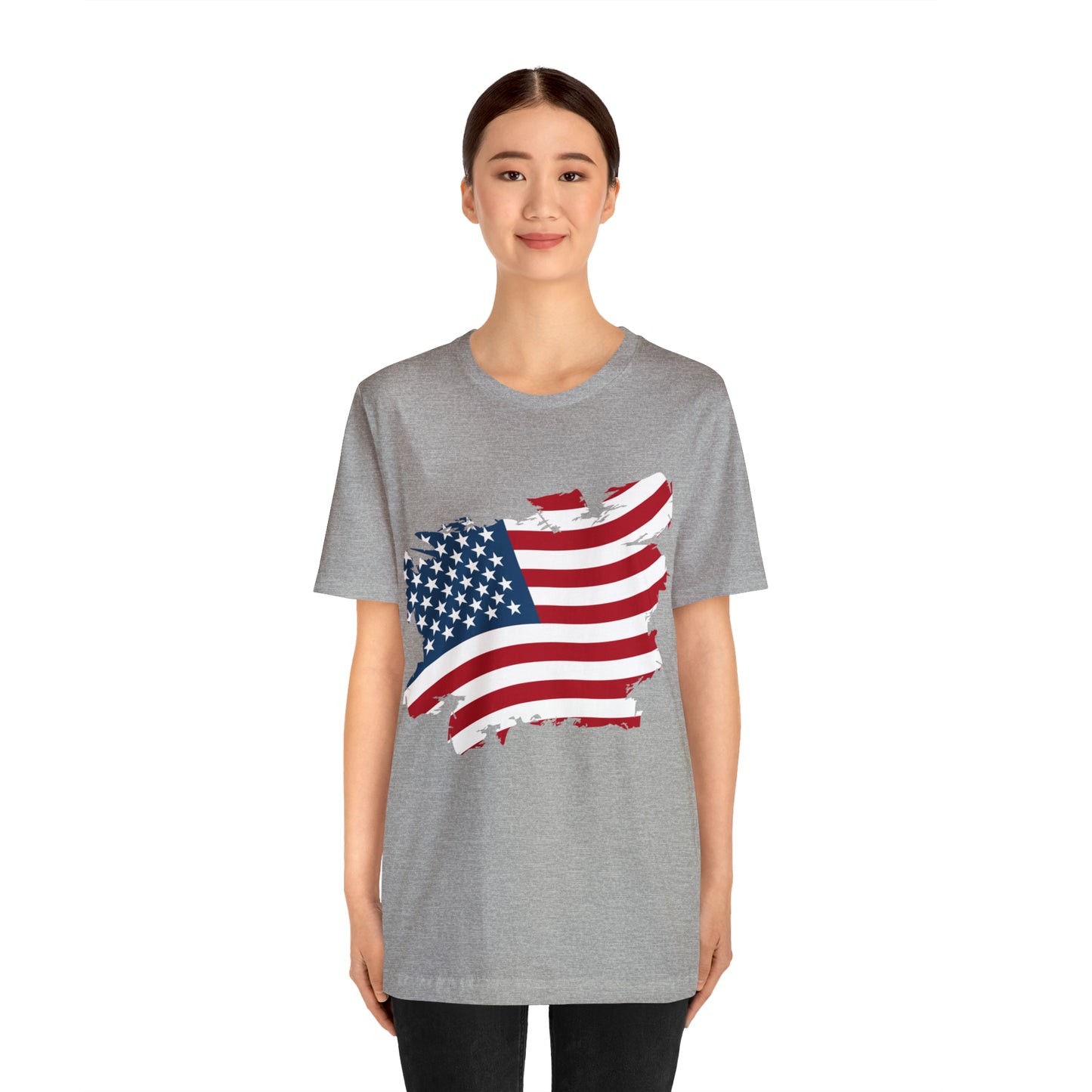 USA Flag Unisex Jersey Short Sleeve Tee Shirt