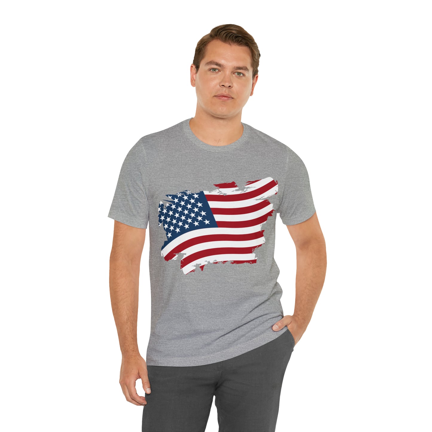 USA Flag Unisex Jersey Short Sleeve Tee Shirt