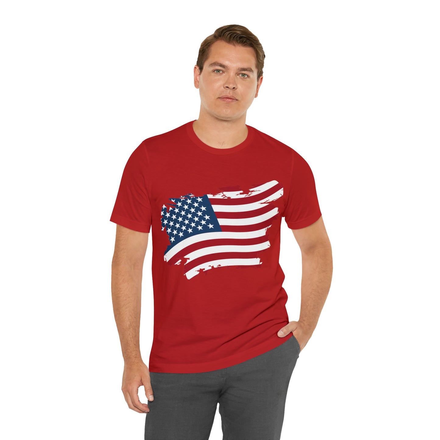USA Flag Unisex Jersey Short Sleeve Tee Shirt