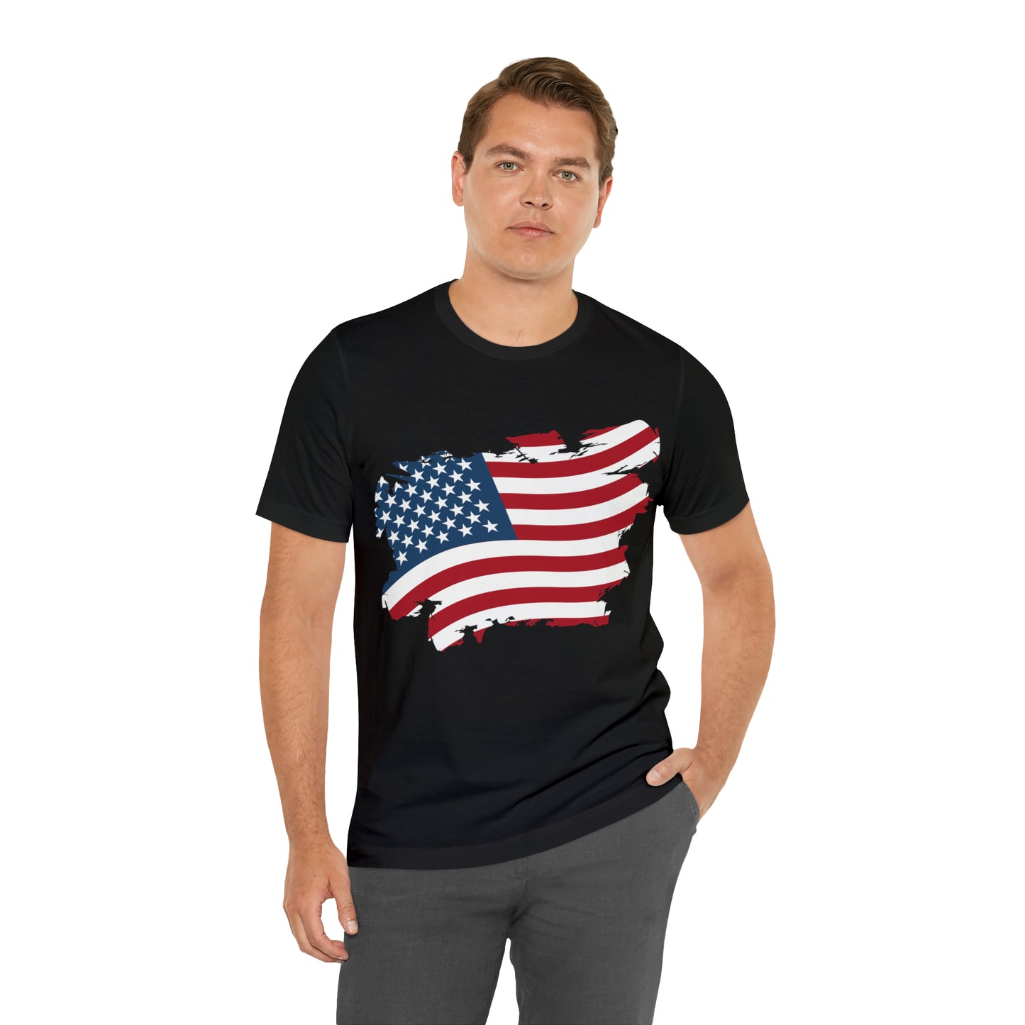 USA Flag Unisex Jersey Short Sleeve Tee Shirt