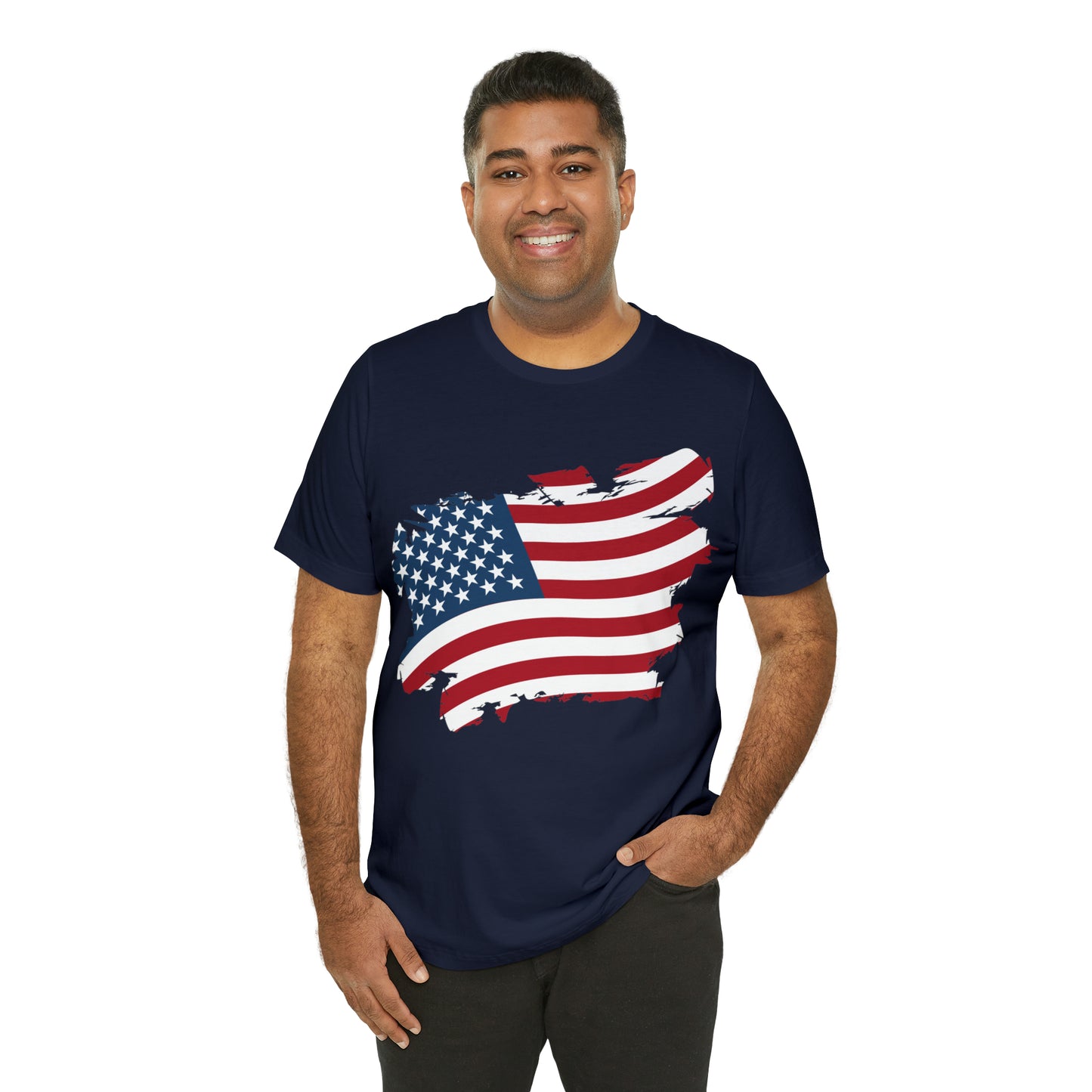 USA Flag Unisex Jersey Short Sleeve Tee Shirt