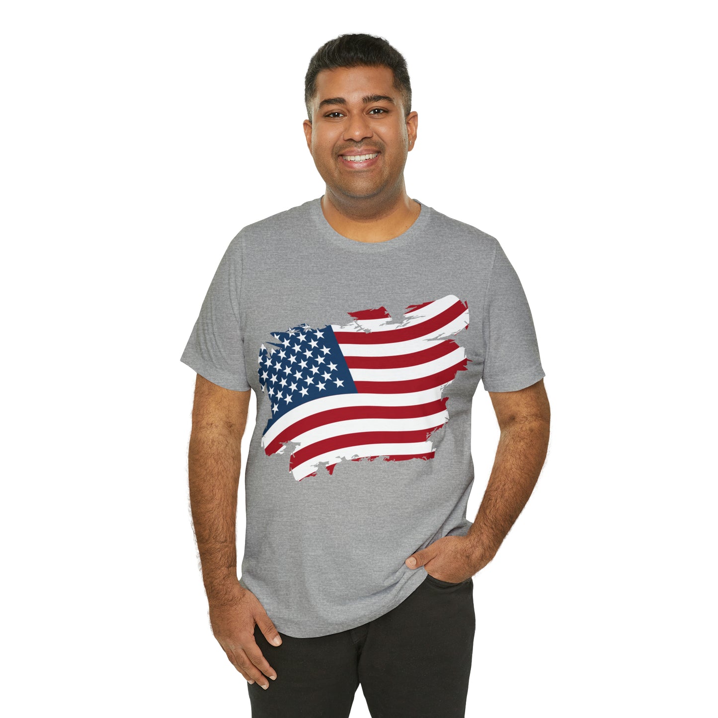 USA Flag Unisex Jersey Short Sleeve Tee Shirt