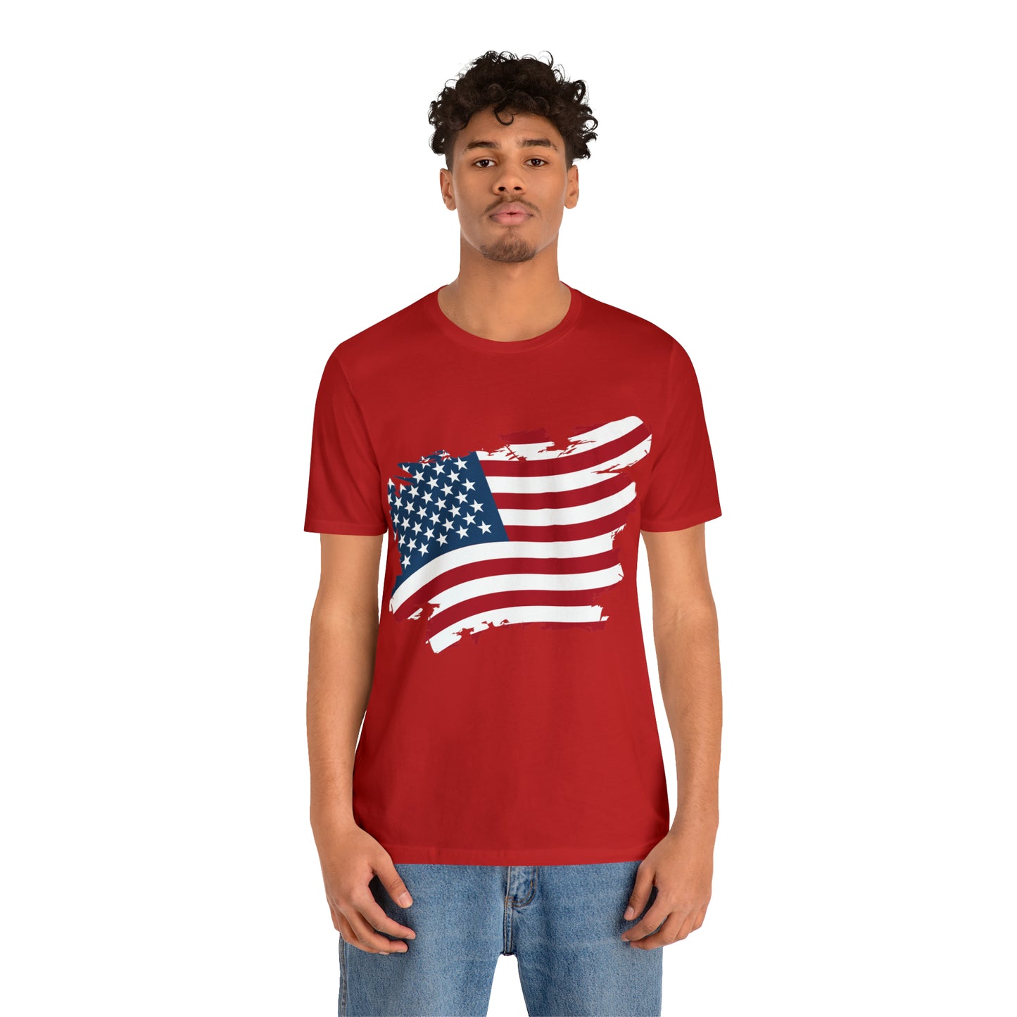 USA Flag Unisex Jersey Short Sleeve Tee Shirt