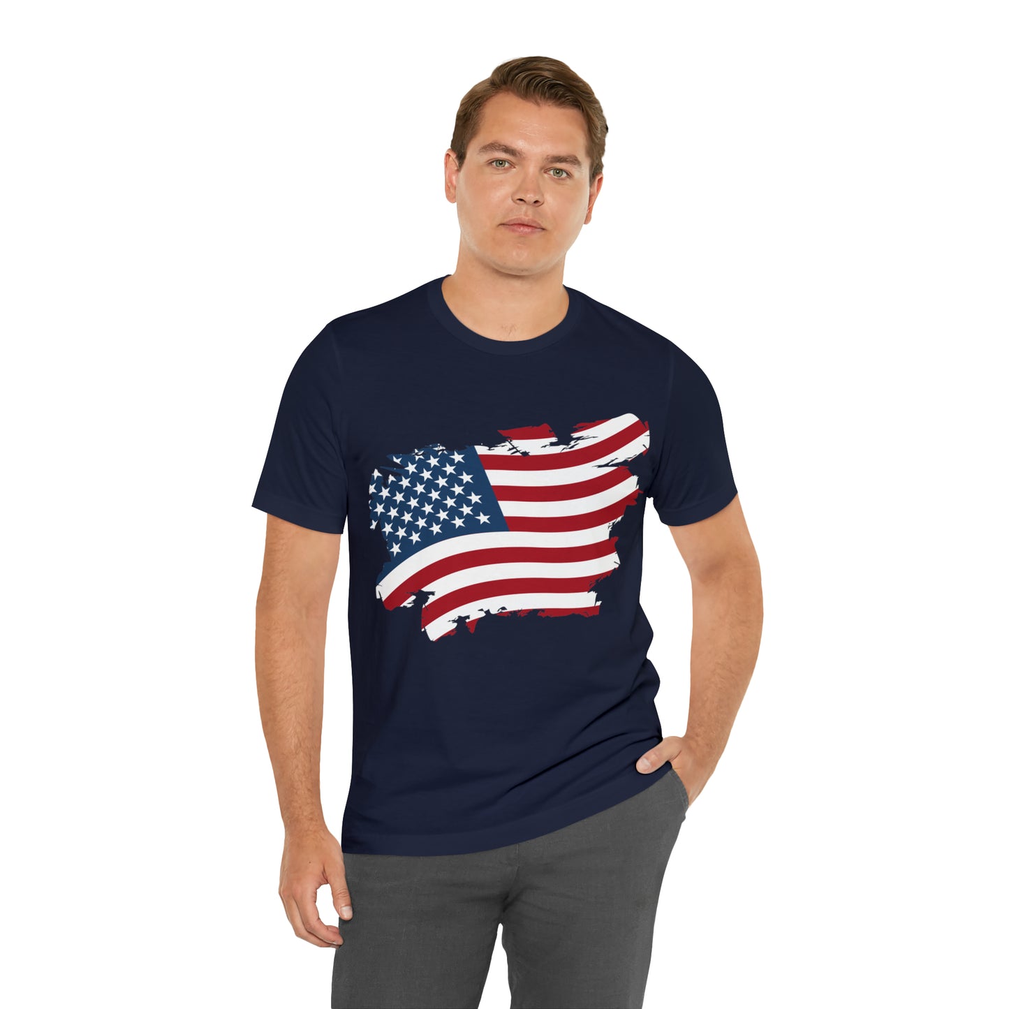 USA Flag Unisex Jersey Short Sleeve Tee Shirt