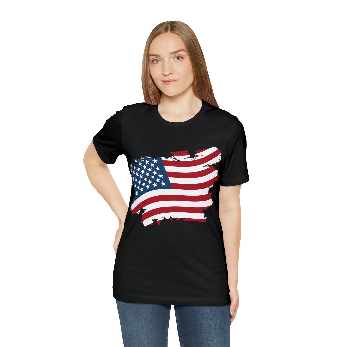 USA Flag Unisex Jersey Short Sleeve Tee Shirt