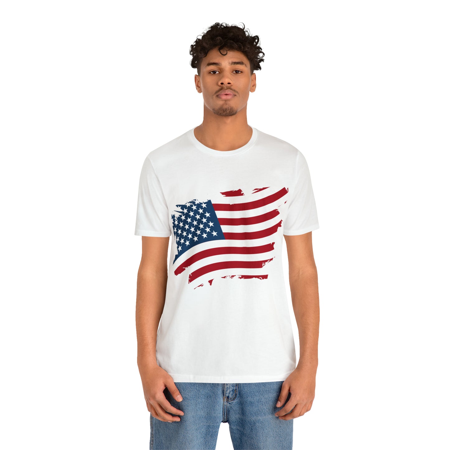 USA Flag Unisex Jersey Short Sleeve Tee Shirt