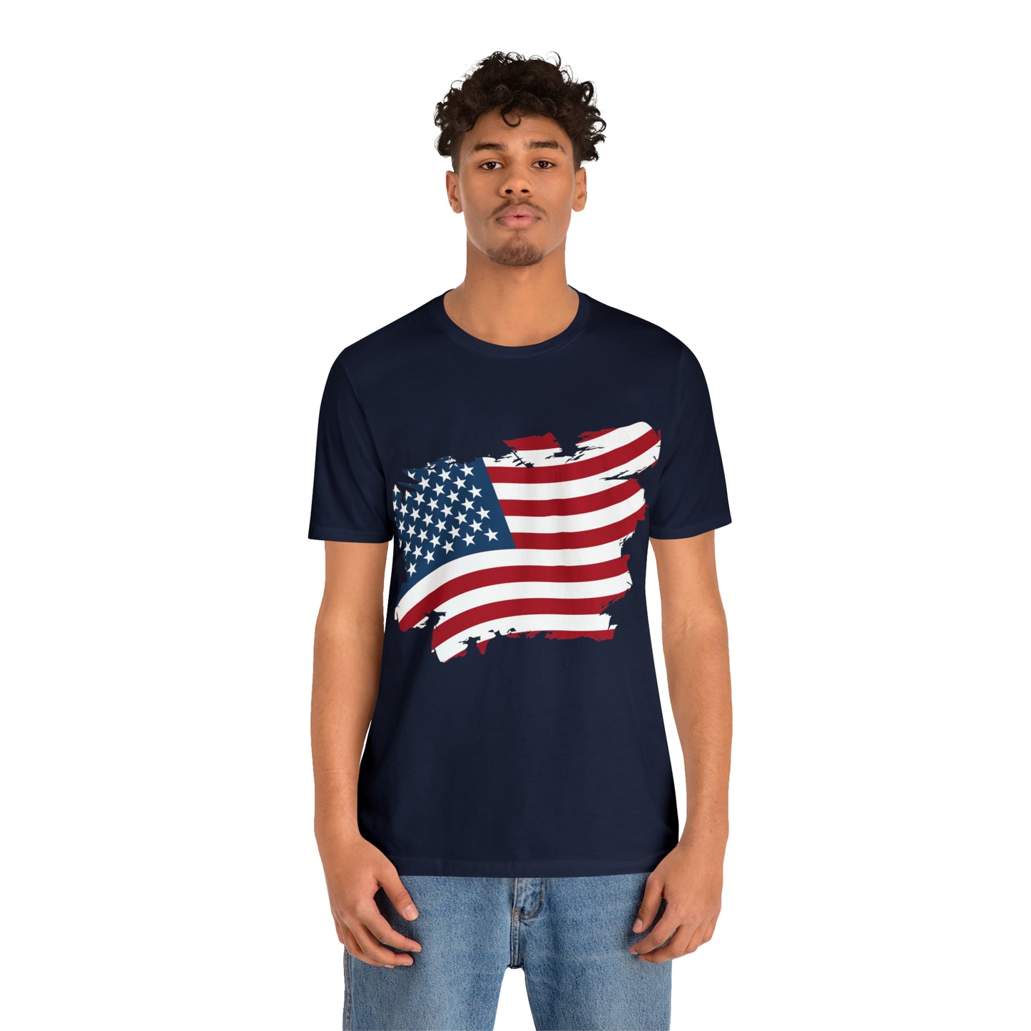 USA Flag Unisex Jersey Short Sleeve Tee Shirt