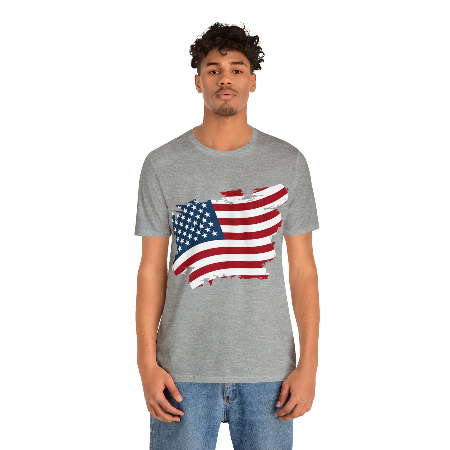 USA Flag Unisex Jersey Short Sleeve Tee Shirt