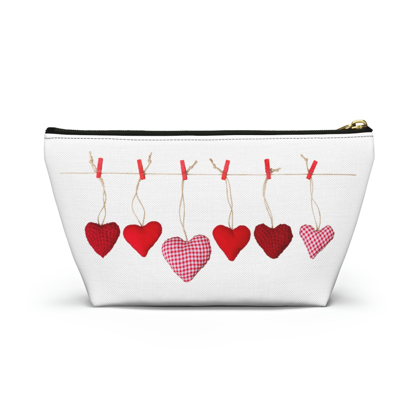 Heart String Accessory Pouch w T-bottom