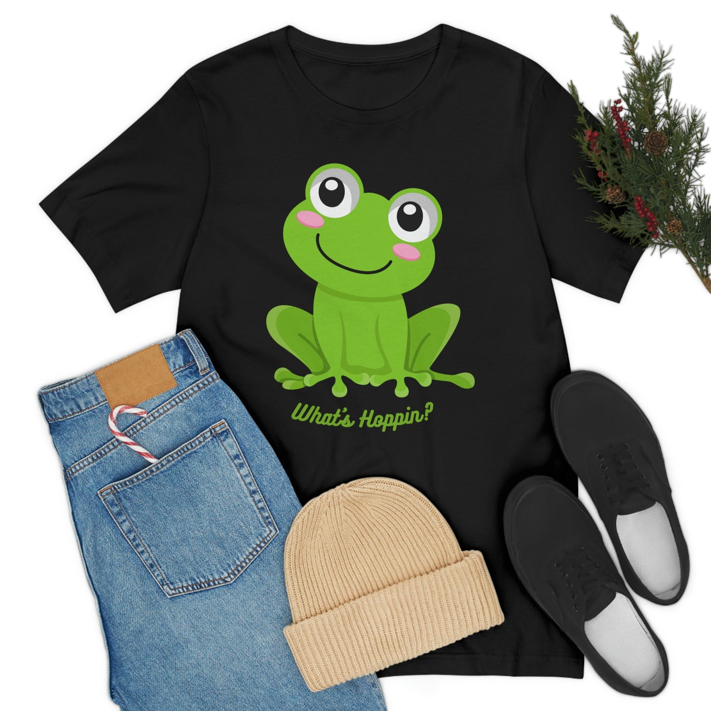 What's Hoppin? Frog Unisex Jersey Short Sleeve Tee