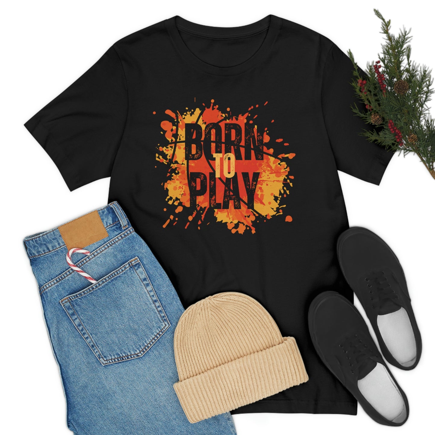 Born to Play BasketballUnisex Jersey Short Sleeve Tee