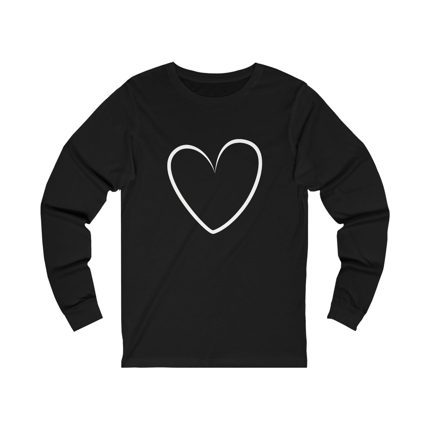 Heart - white Unisex Jersey Long Sleeve Tee