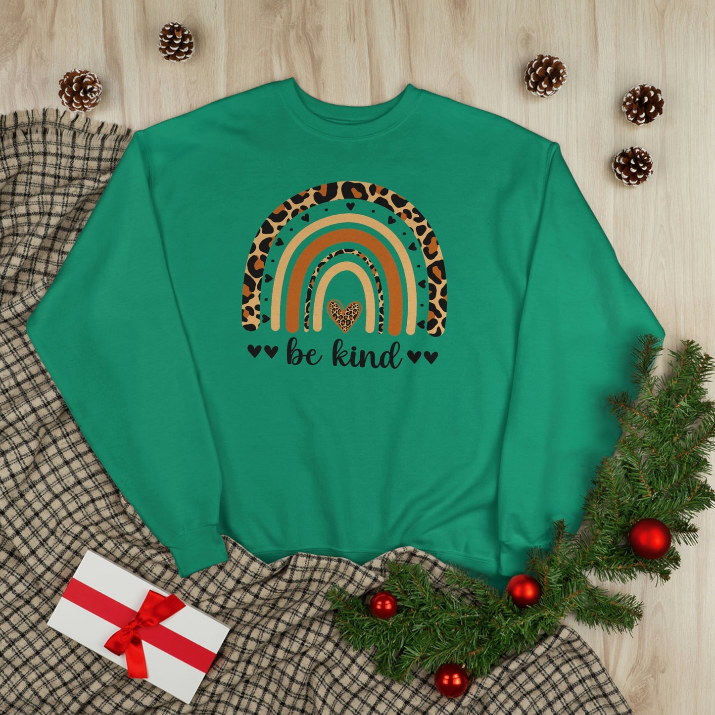 Be Kind Rainbow Unisex EcoSmart® Crewneck Sweatshirt