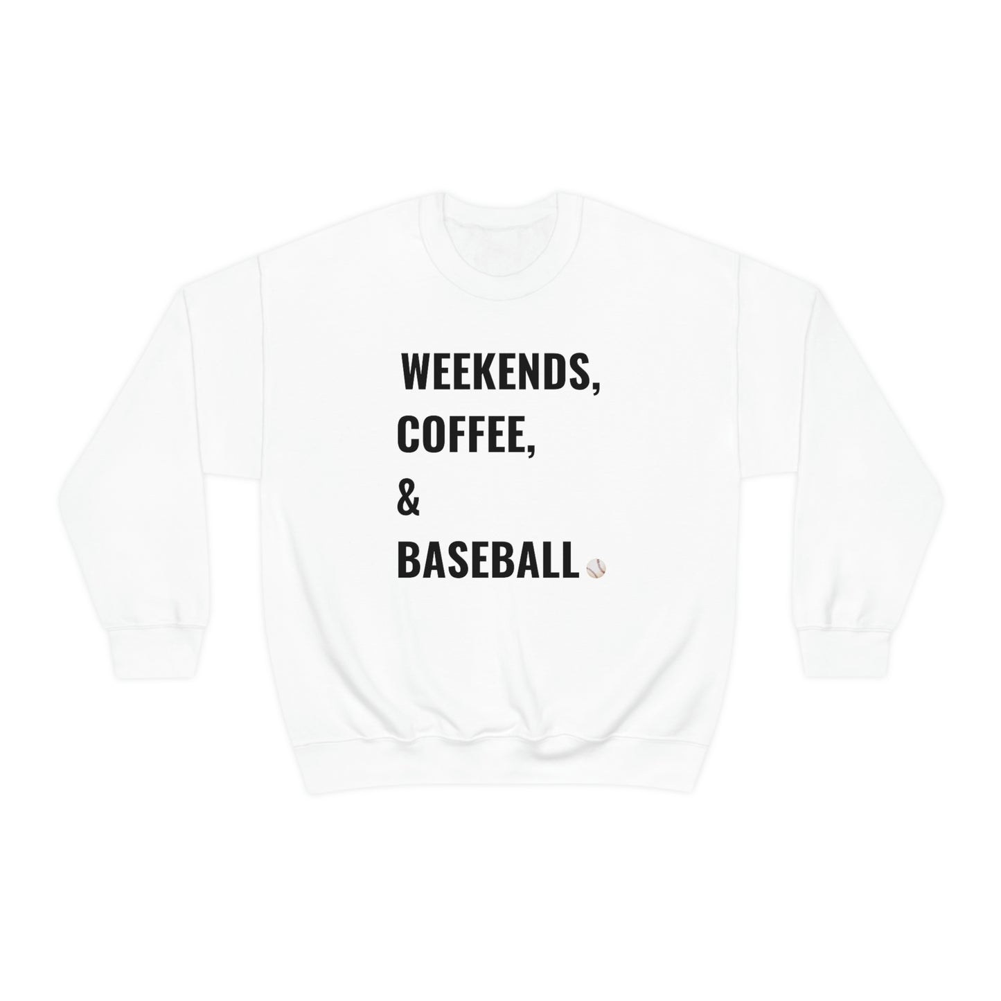 Weekends Coffee Baseball Unisex Heavy Blend Crewneck Sweatshirt