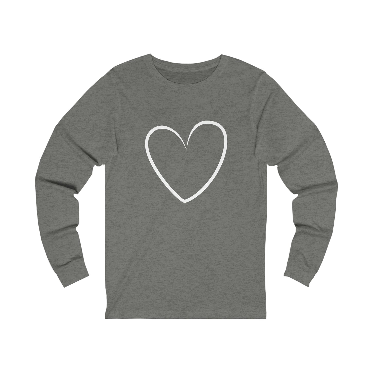 Heart - white Unisex Jersey Long Sleeve Tee