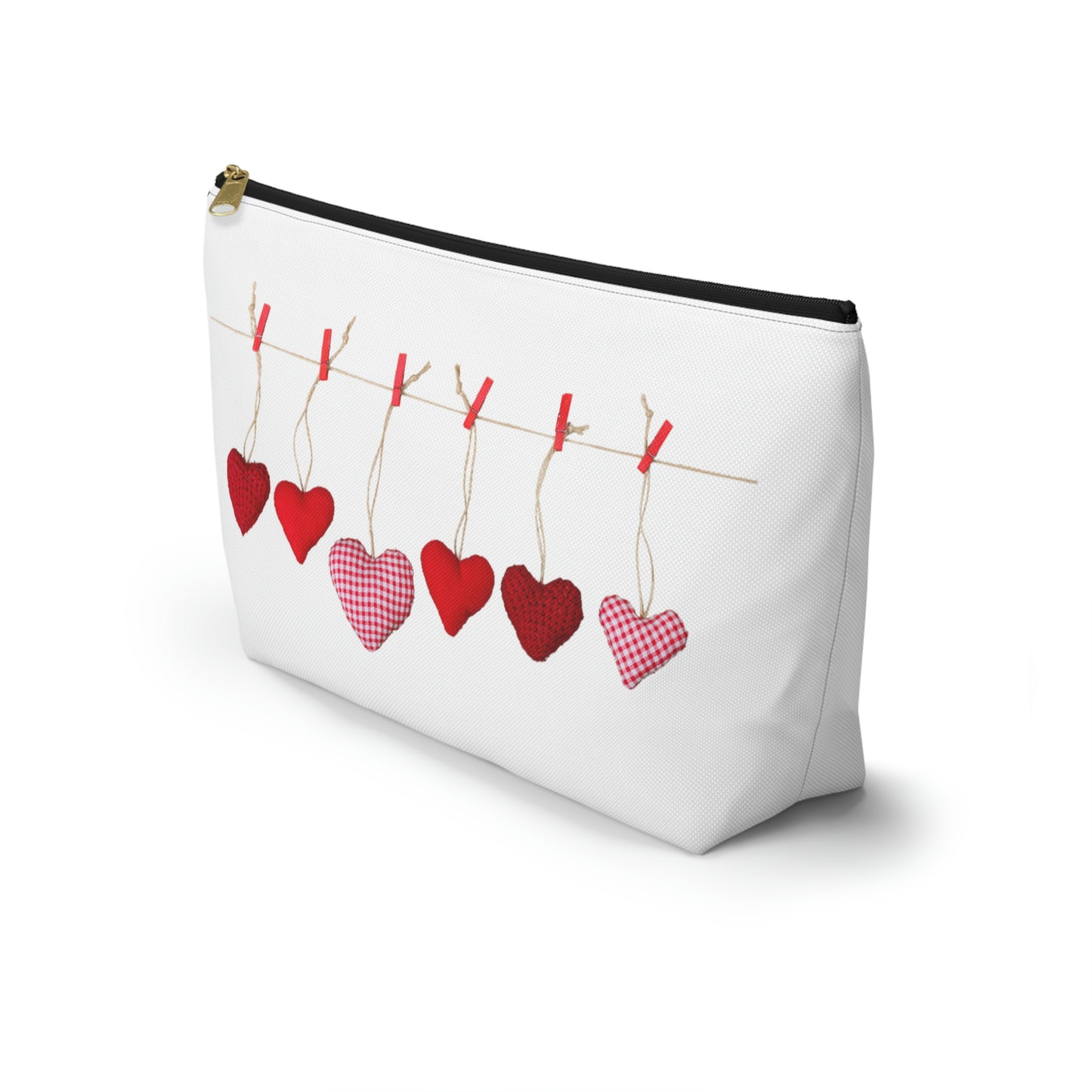 Heart String Accessory Pouch w T-bottom