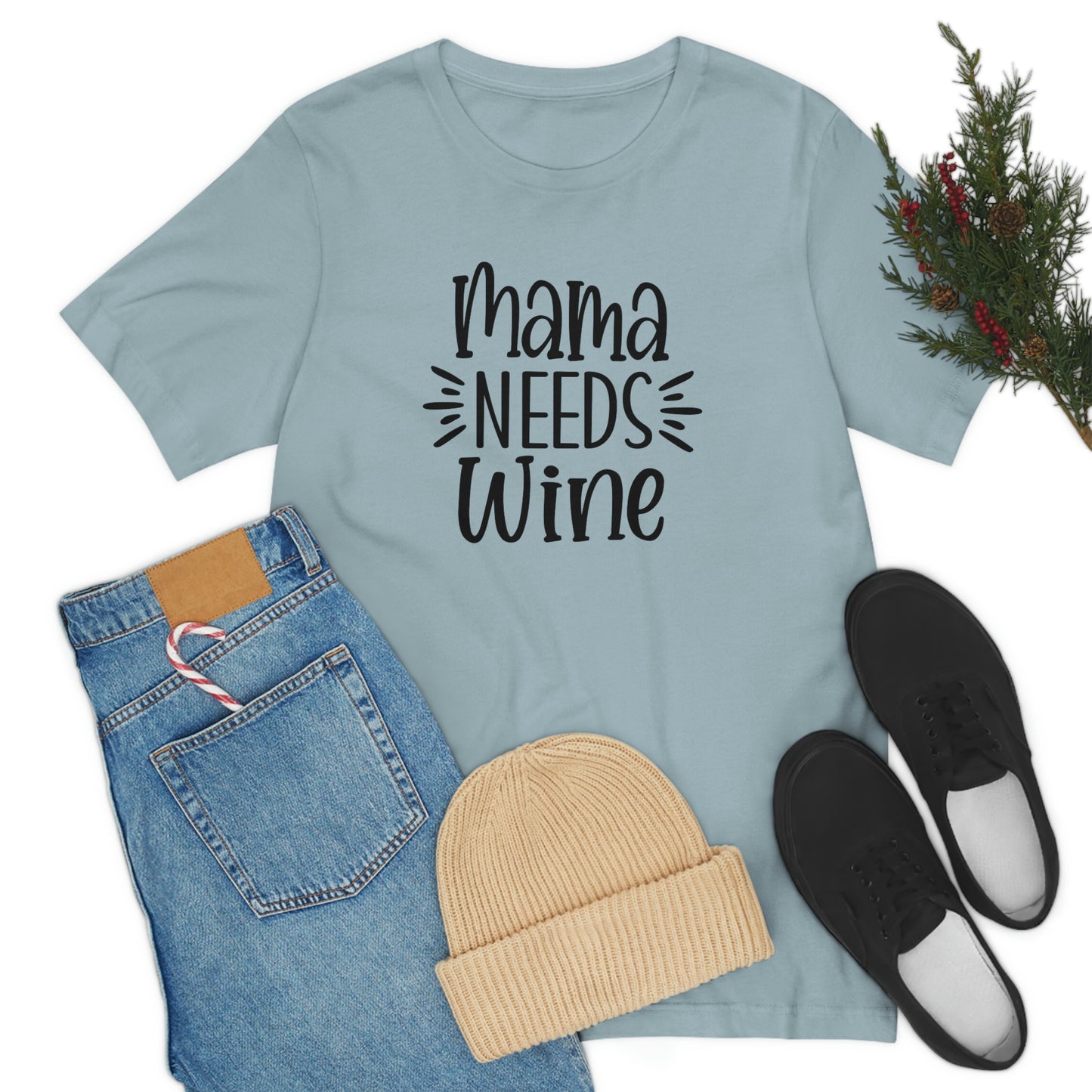 Mama Needs Wine Unisex Jersey Short Sleeve Tee
