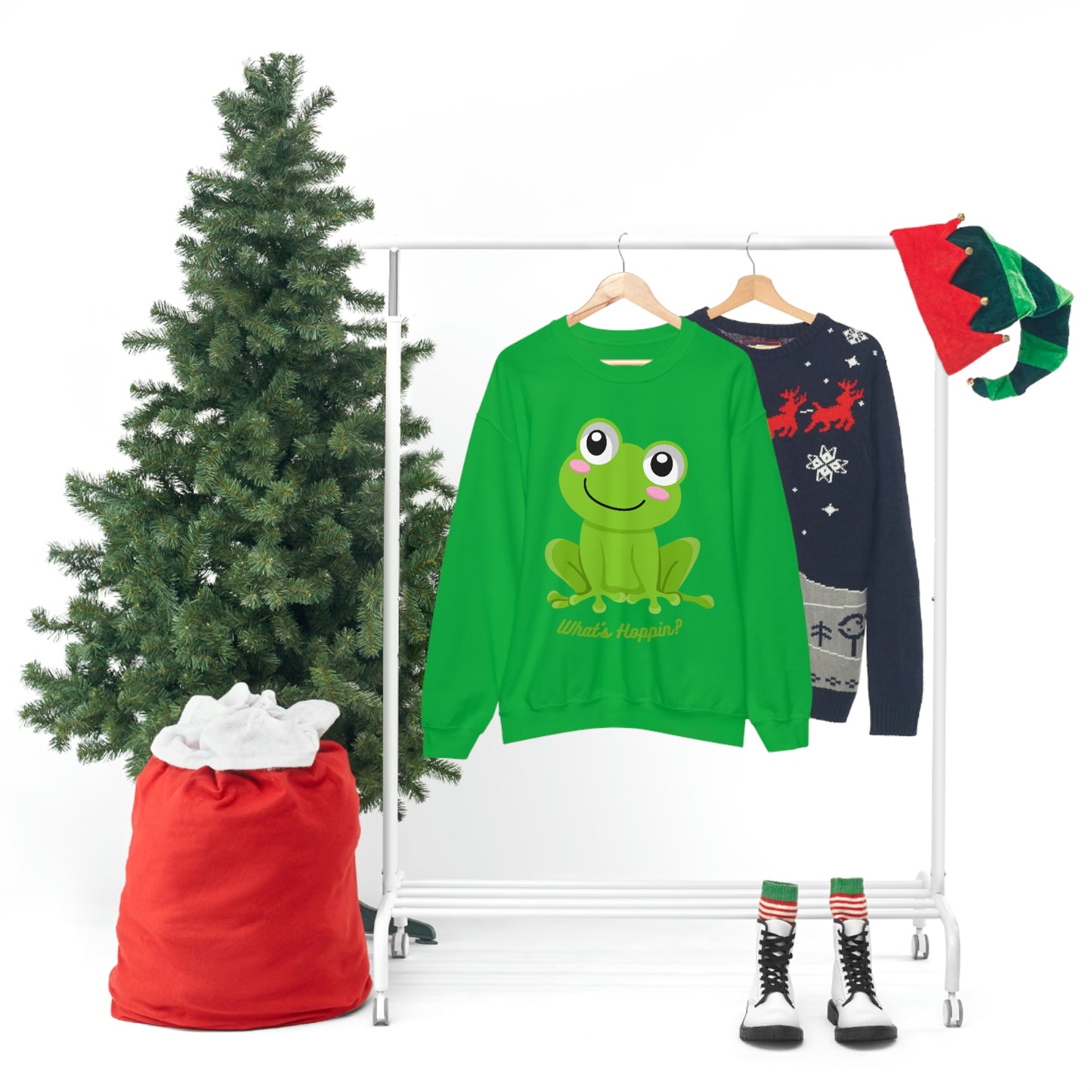 What's Hoppin? Frog Unisex Heavy Blend™ Crewneck Sweatshirt