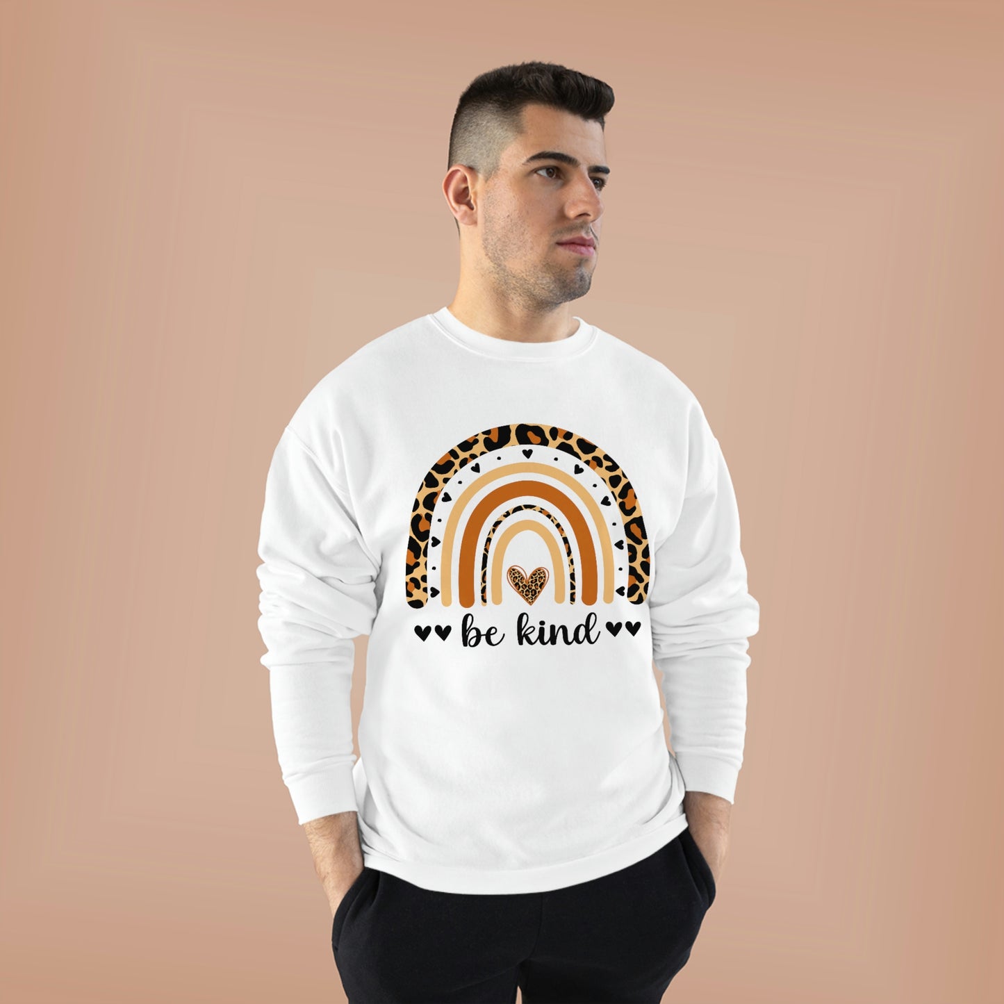 Be Kind Rainbow Unisex EcoSmart® Crewneck Sweatshirt