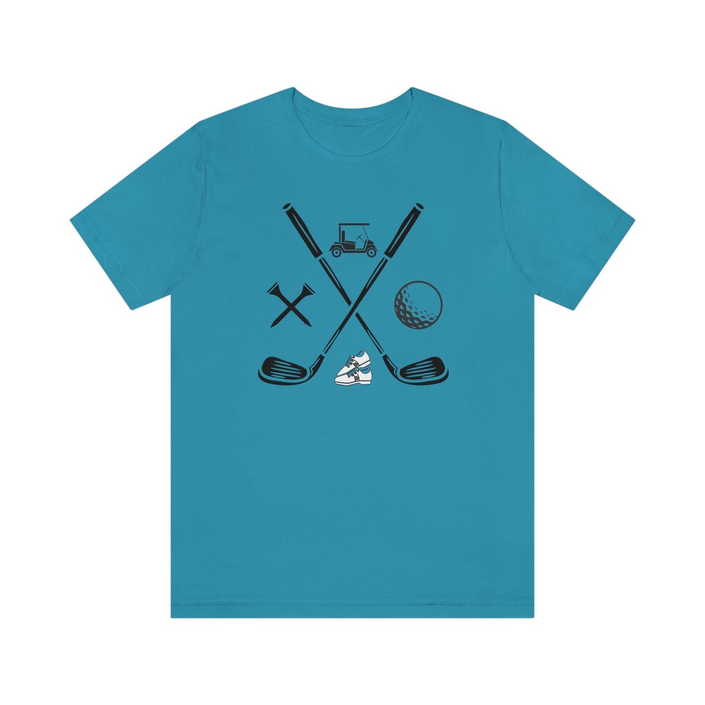 Golf Clubs Golf Ball Golf Tees Golf Cart Golf Shoes Unisex Jersey Short Sleeve Tee