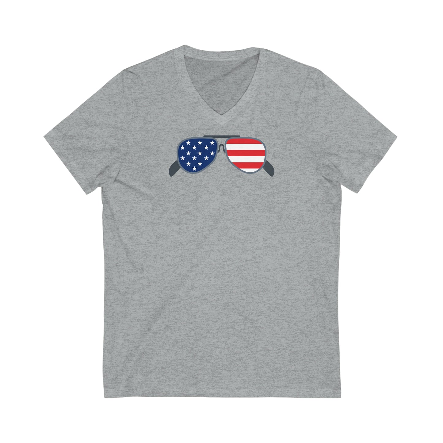 USA Sun Glasses Unisex Jersey Short Sleeve V-Neck Tee