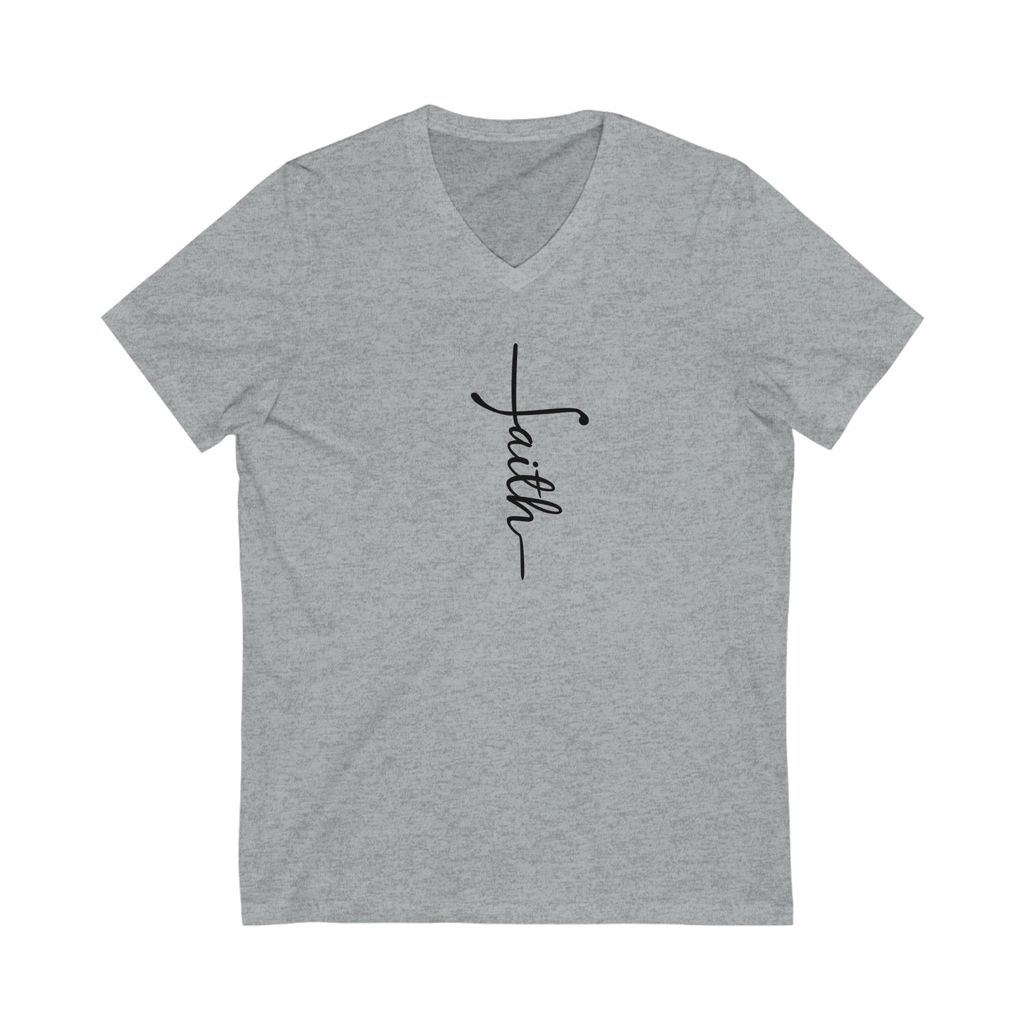 Faith Unisex Jersey Short Sleeve V-Neck Tee