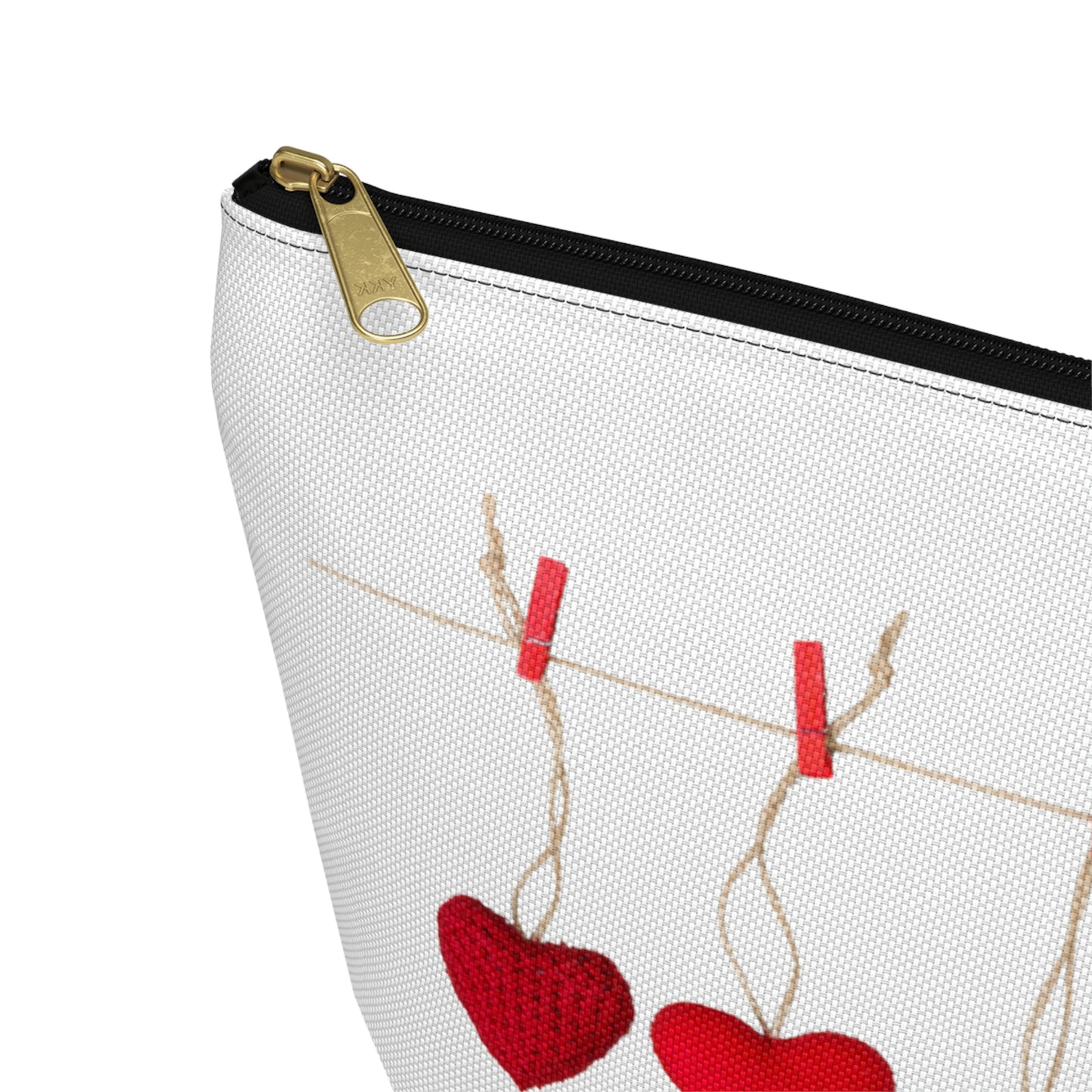 Heart String Accessory Pouch w T-bottom