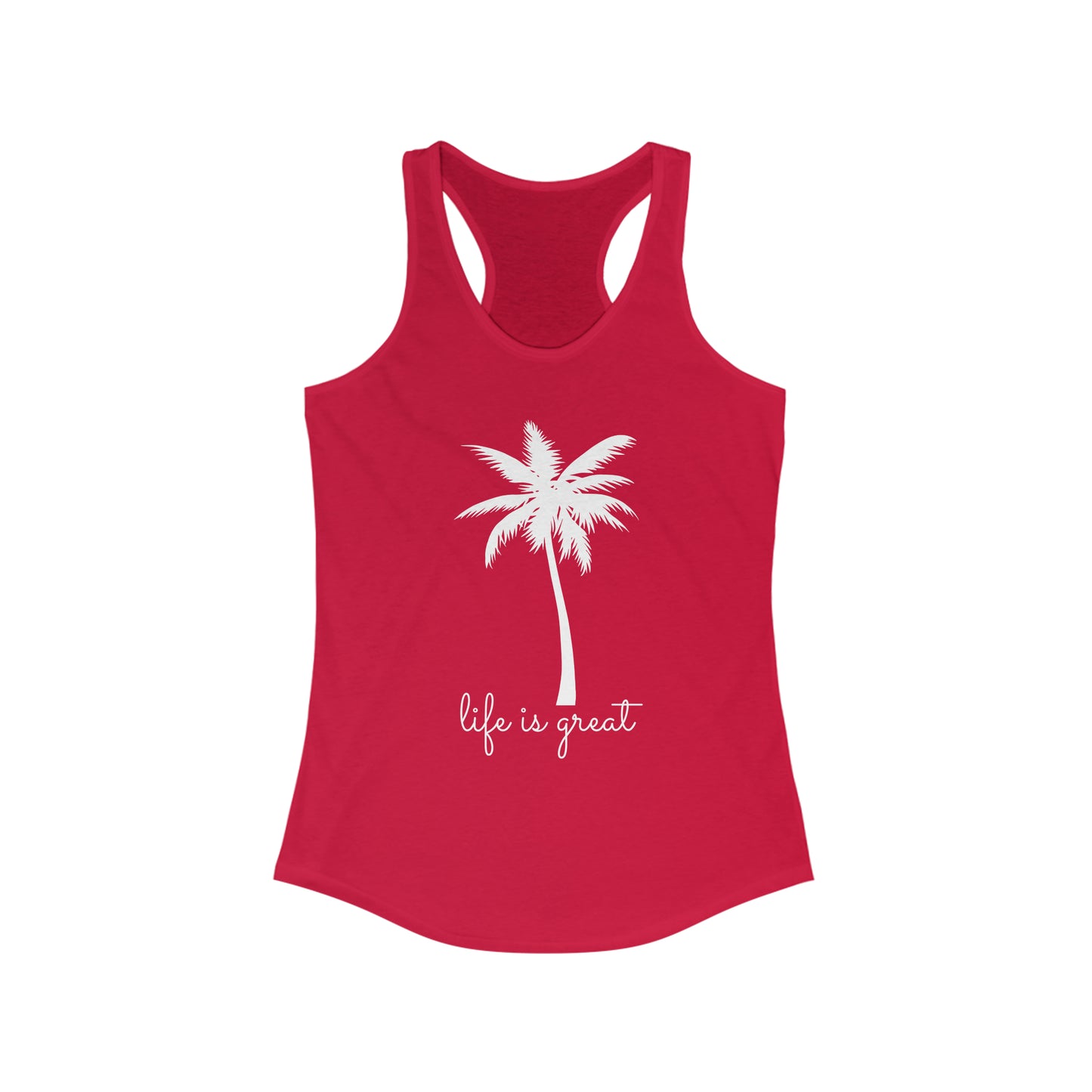 Life is Great Coconut Tree Tank Women's Ideal Racerback Tank
