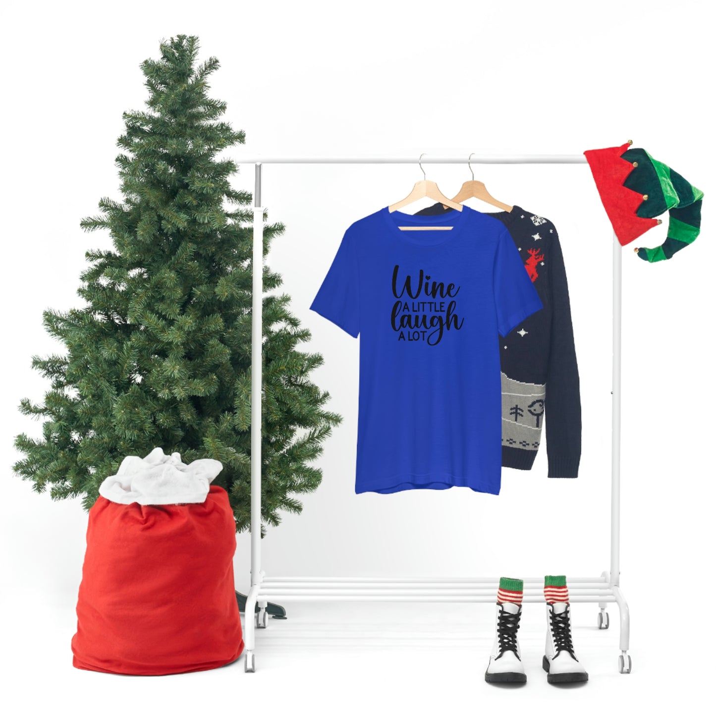 Wine a Little Laugh Alot Unisex Jersey Short Sleeve Tee