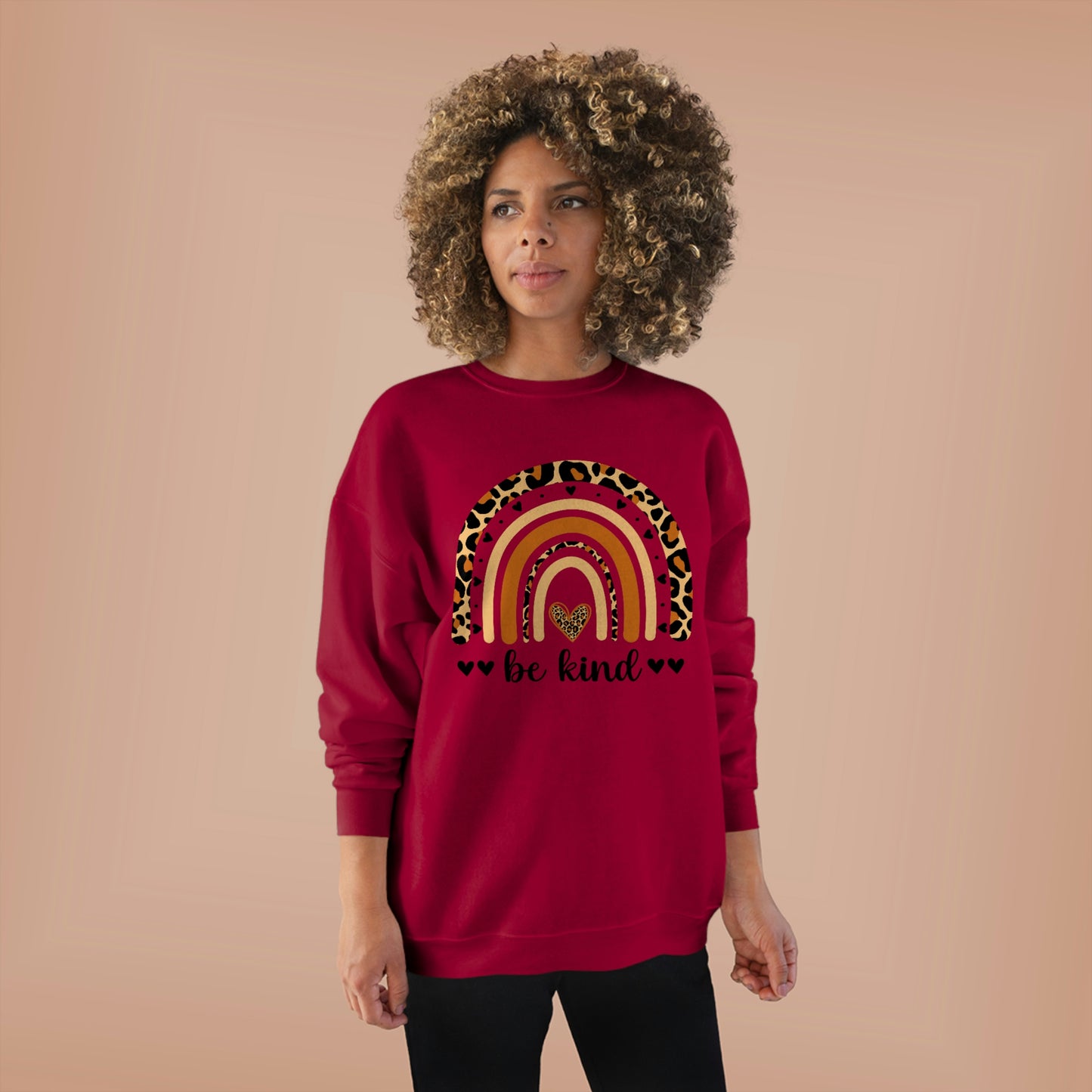 Be Kind Rainbow Unisex EcoSmart® Crewneck Sweatshirt
