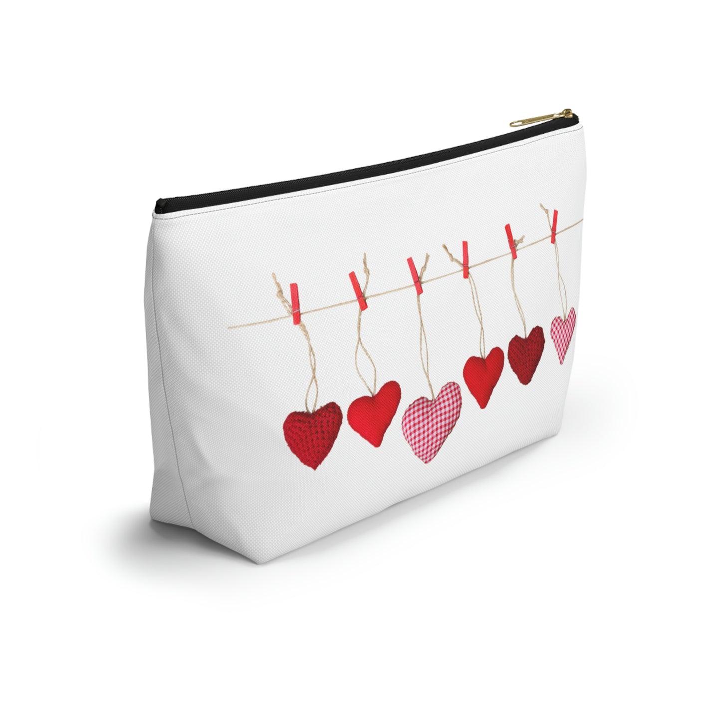 Heart String Accessory Pouch w T-bottom