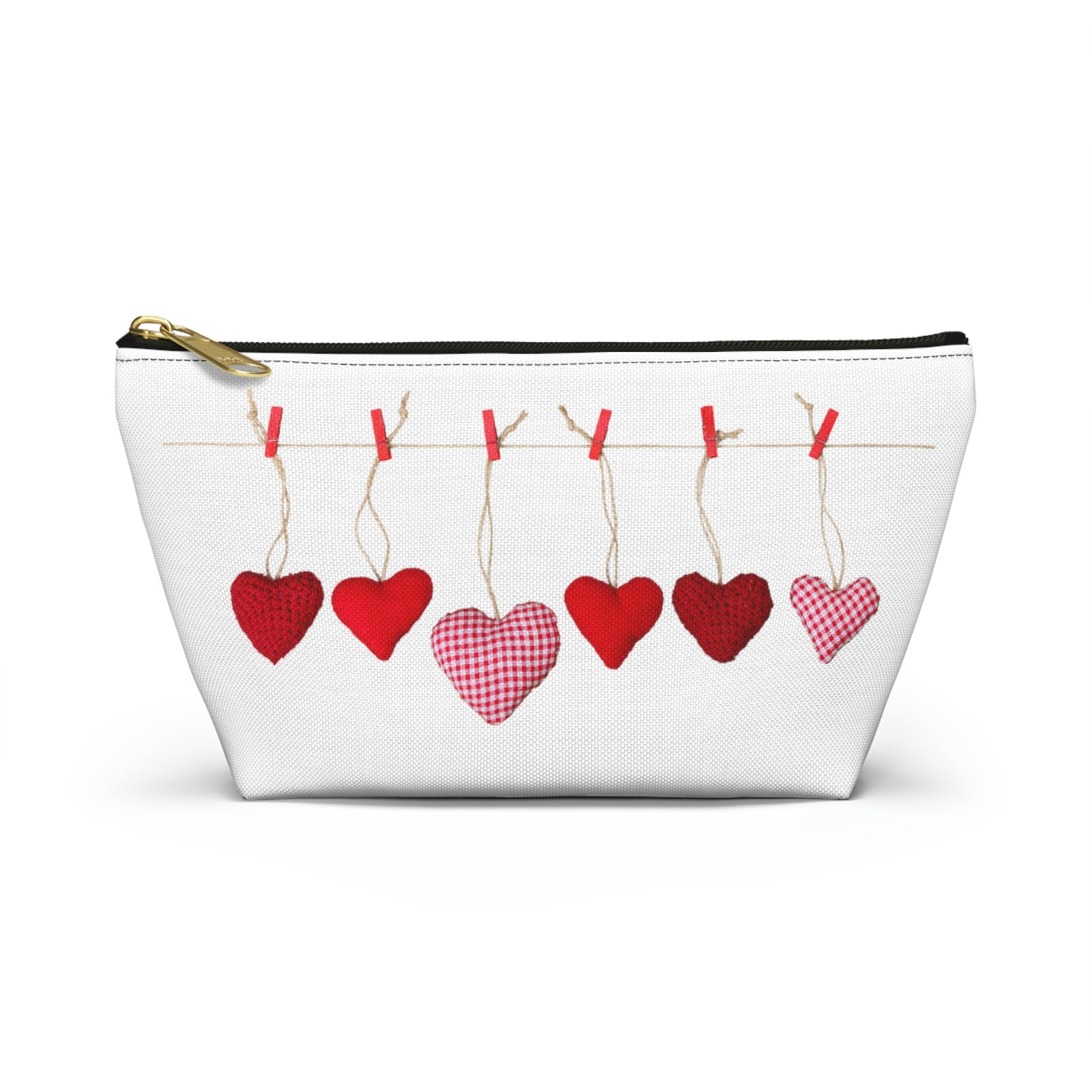 Heart String Accessory Pouch w T-bottom