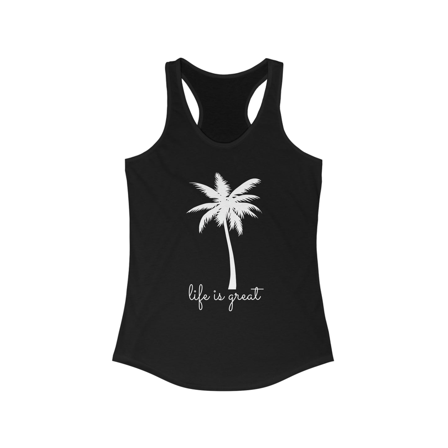 Life is Great Coconut Tree Tank Women's Ideal Racerback Tank