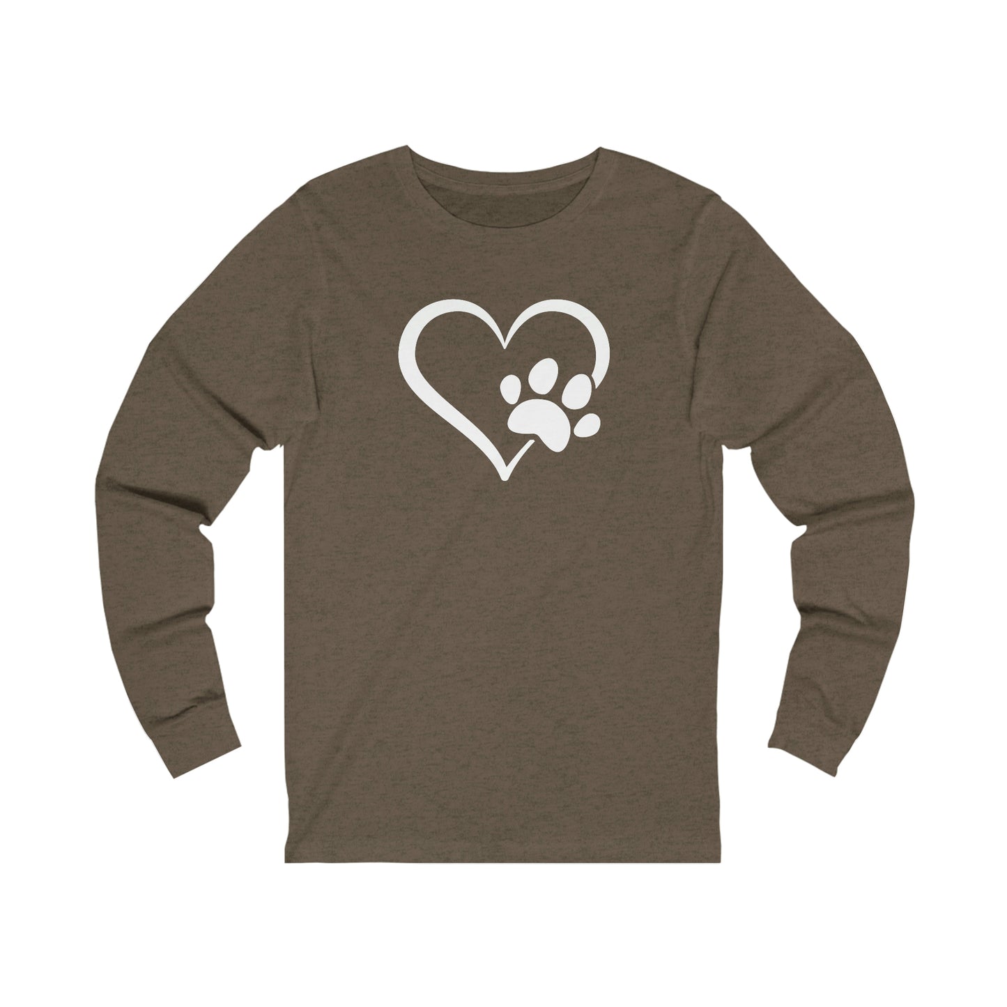 Heart Paw Print Unisex Jersey Long Sleeve Tee