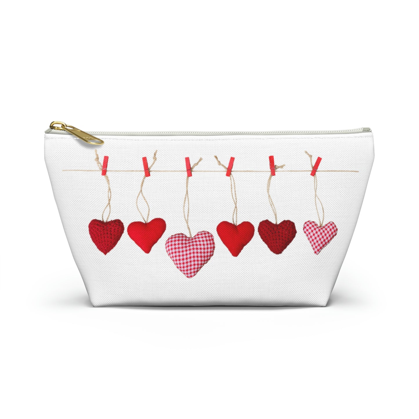 Heart String Accessory Pouch w T-bottom