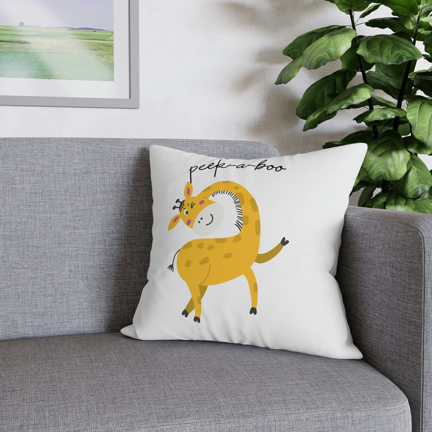 Giraffe Spun Polyester Pillowcase